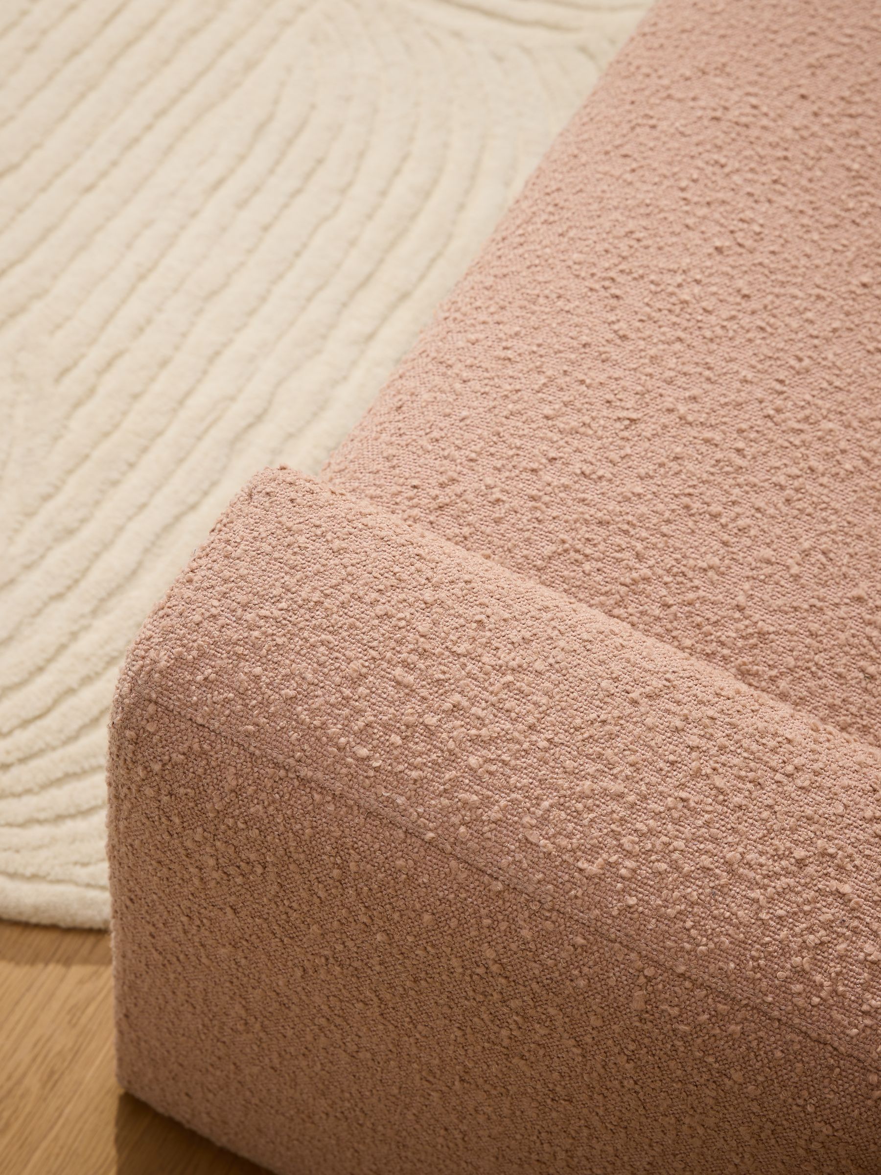 Brixton Bench in Plaster Pink Boucle - Image 3 of 7