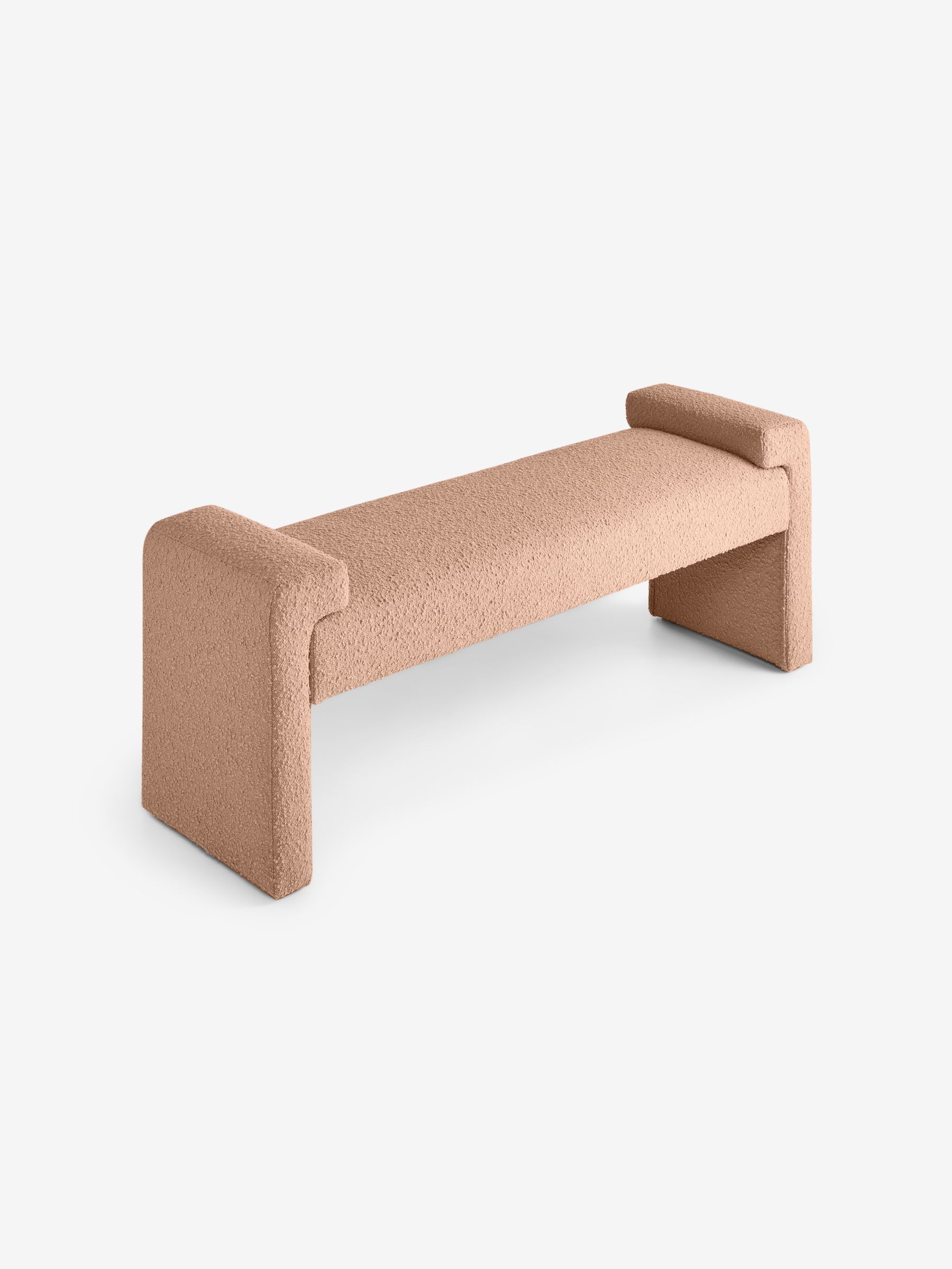 Brixton Bench in Plaster Pink Boucle - Image 4 of 7
