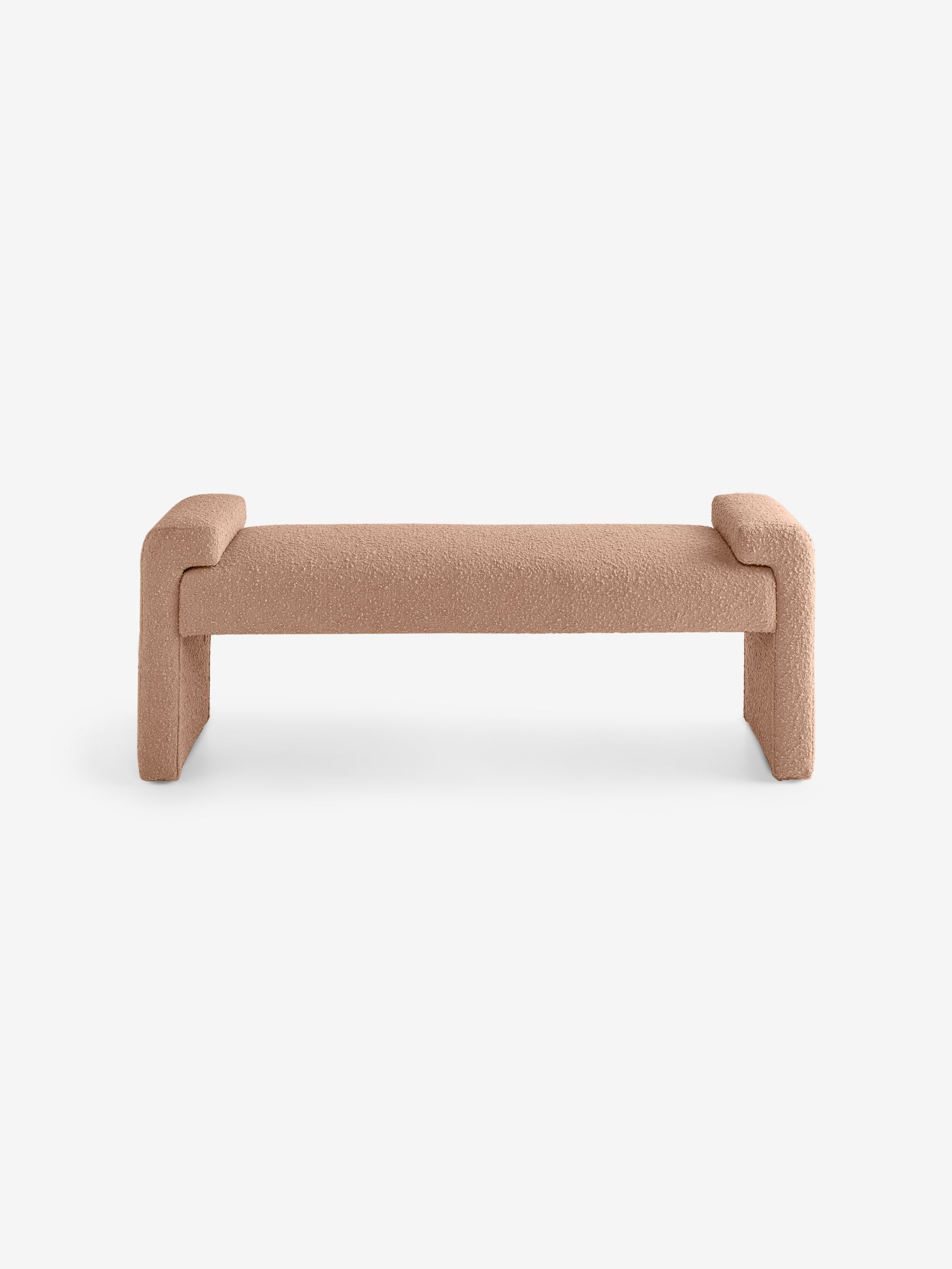 Brixton Bench in Plaster Pink Boucle - Image 5 of 7