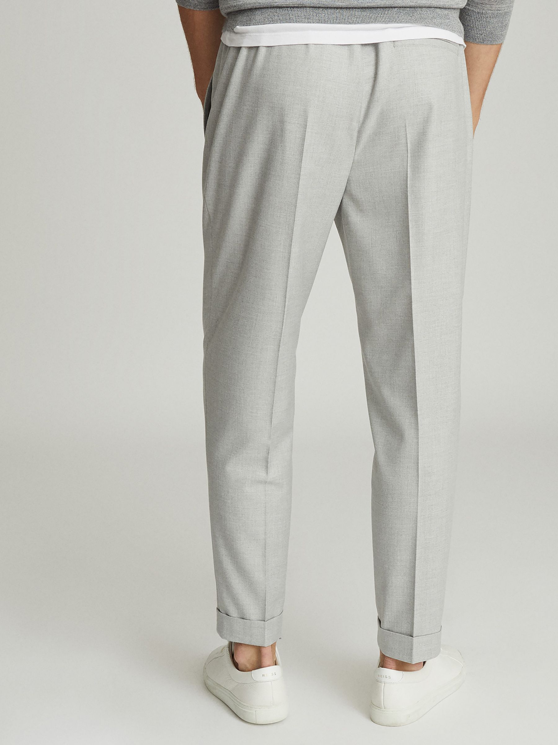Pleat Front Trousers in Soft Grey - Image 5 of 5
