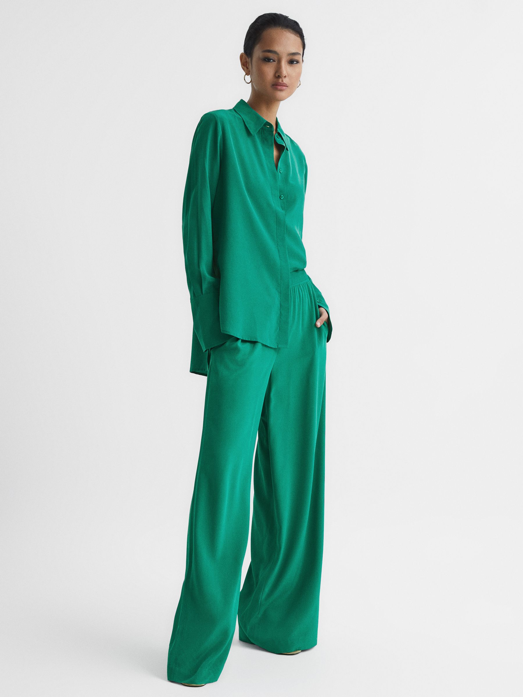 Silk Shirt in Green - Image 3 of 7