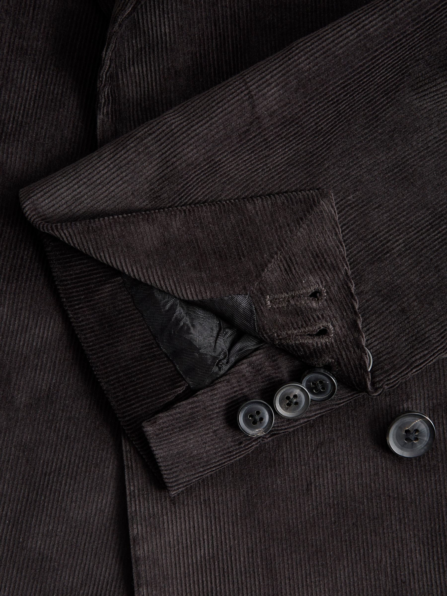 Holborn Chocolate Double Breasted Fine Cord Regular Fit Blazer - Image 8 of 10