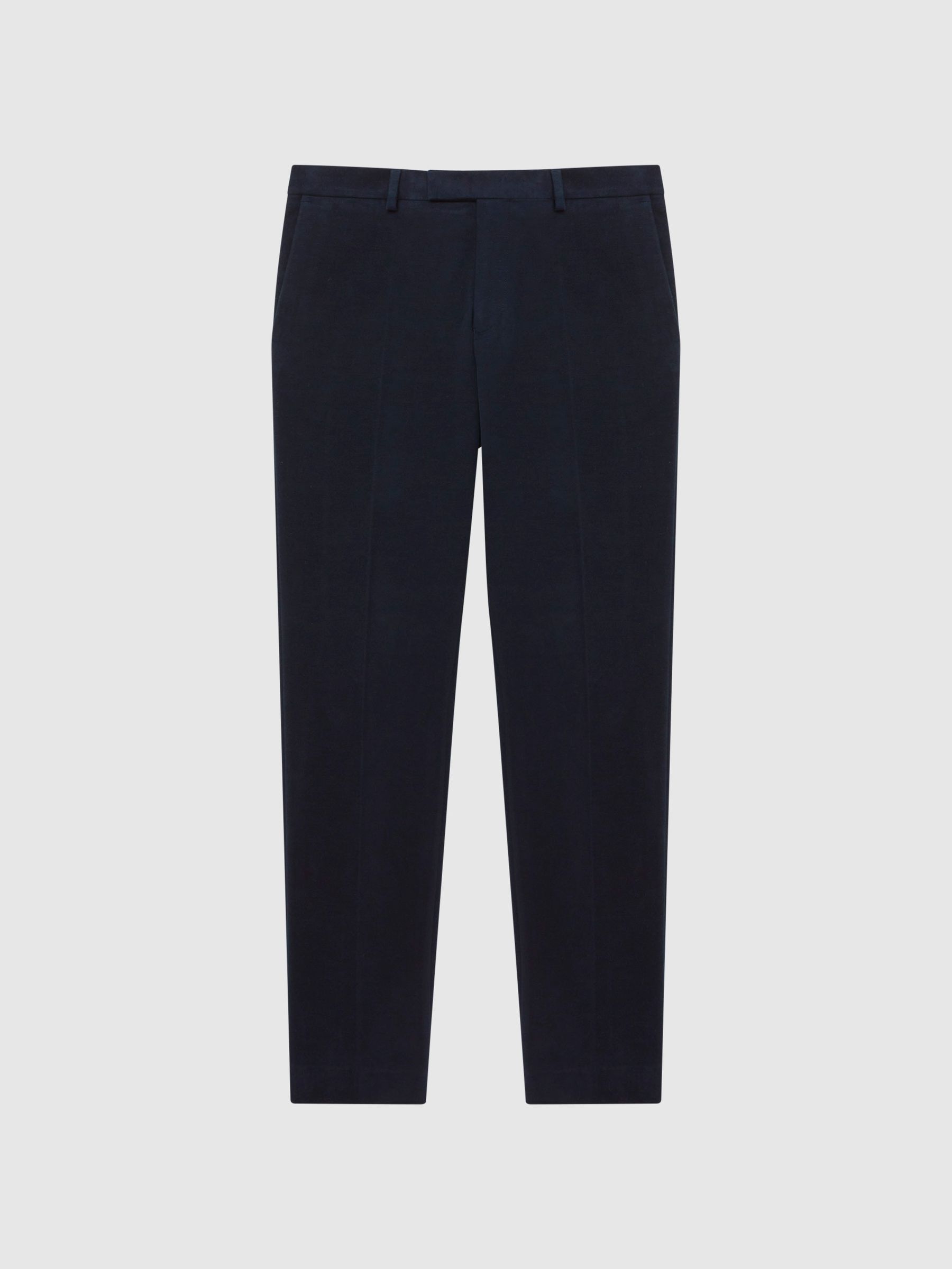 Slim Fit Moleskin Trousers in Navy - Image 2 of 6