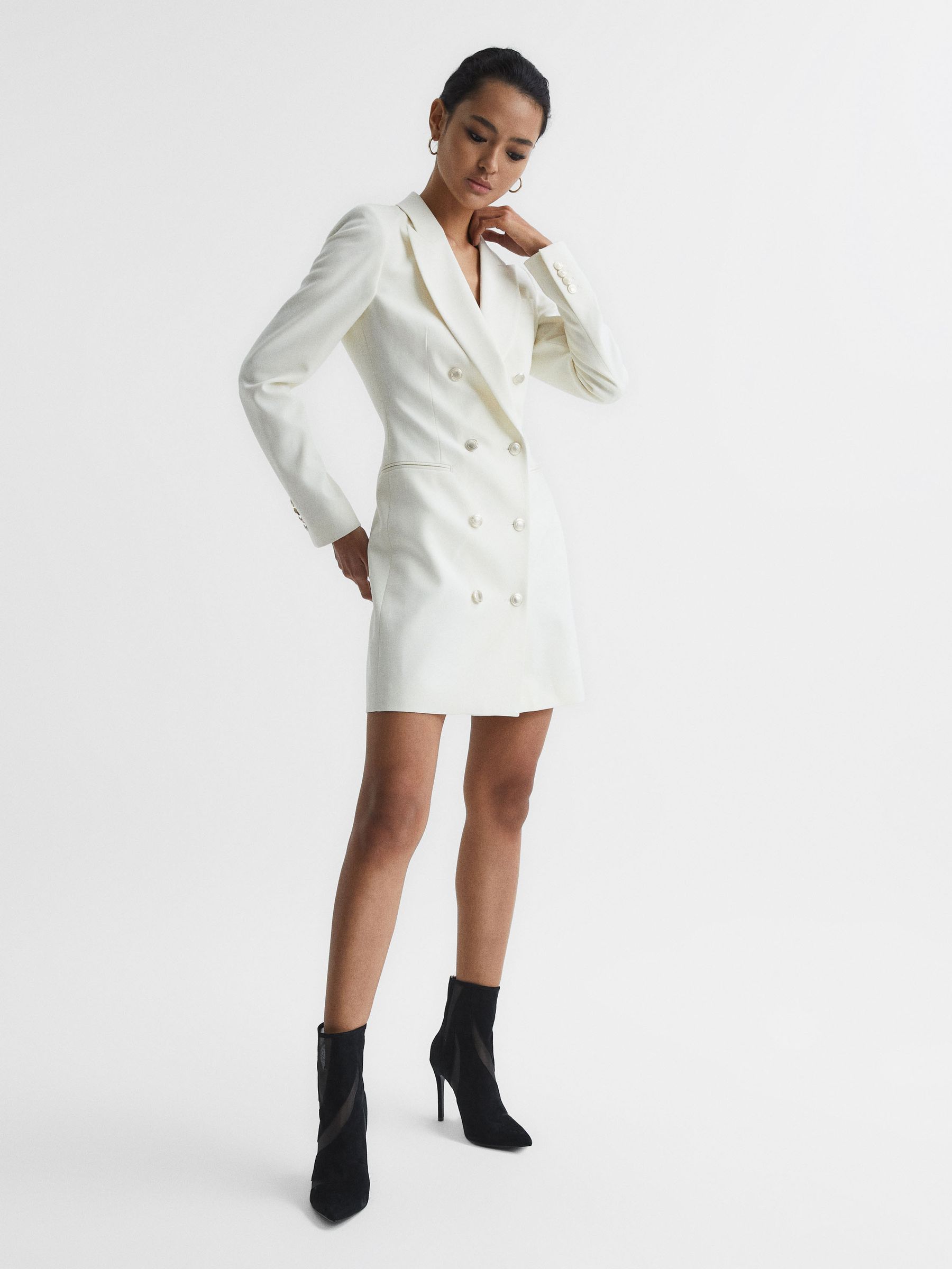 Suede Sheer Heeled Ankle Boots in Black - Image 2 of 6 Suede Sheer Heeled Ankle Boots in Black - Image 2 of 6