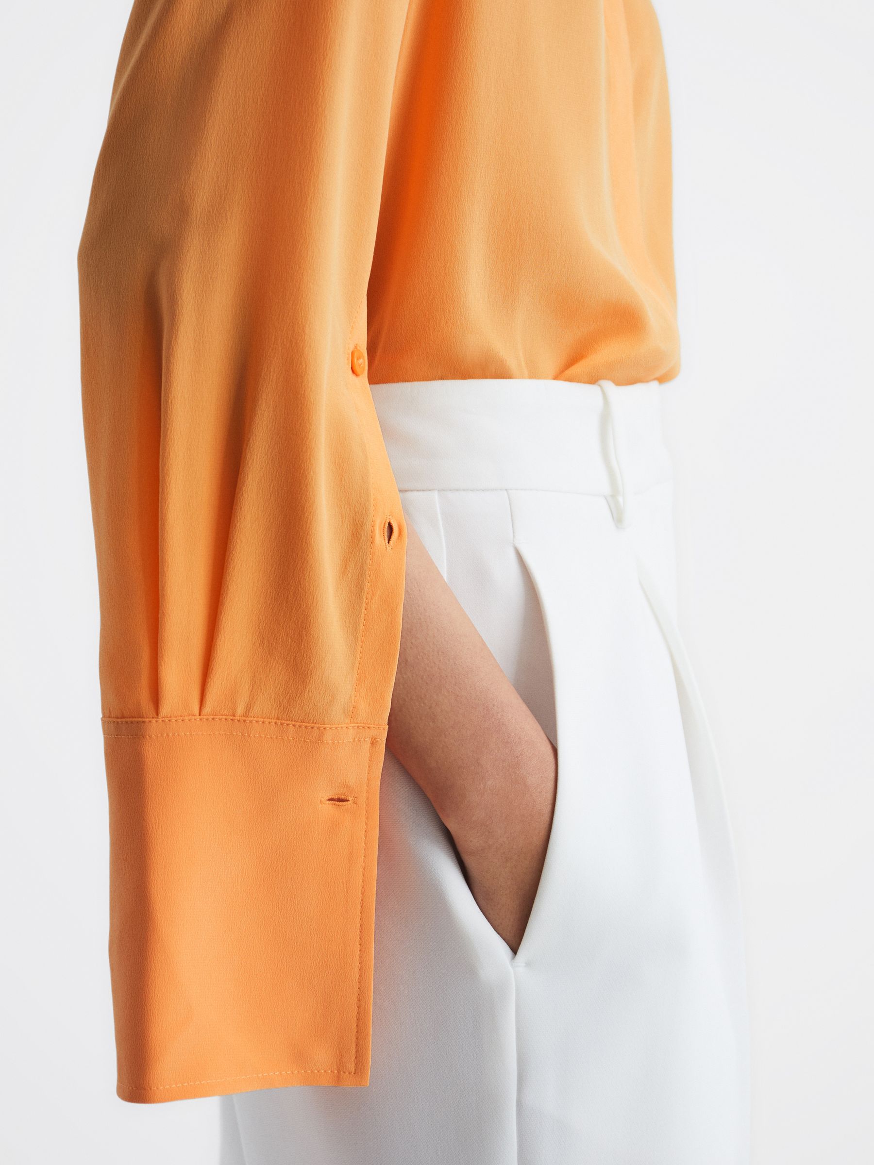 Silk Shirt in Orange - Image 4 of 9