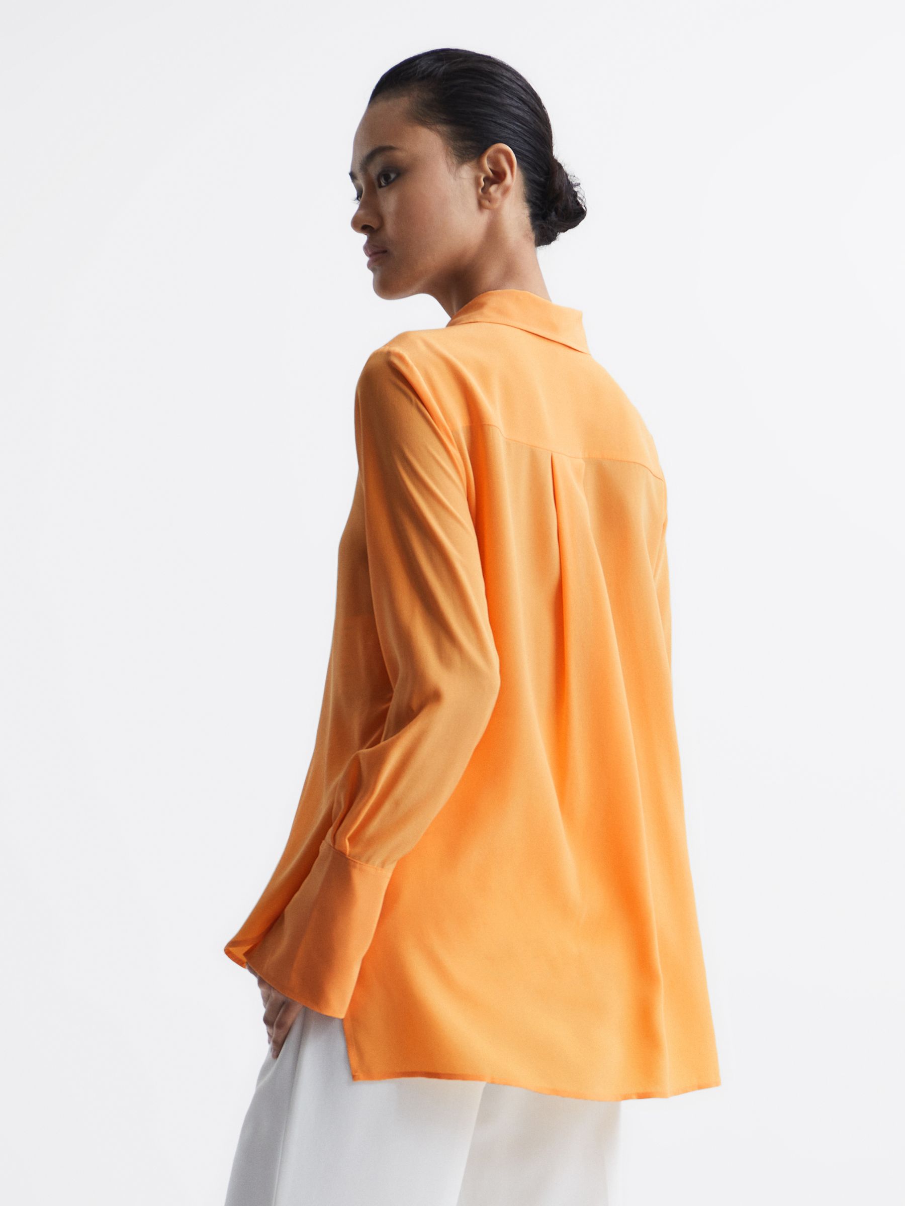 Silk Shirt in Orange - Image 5 of 9