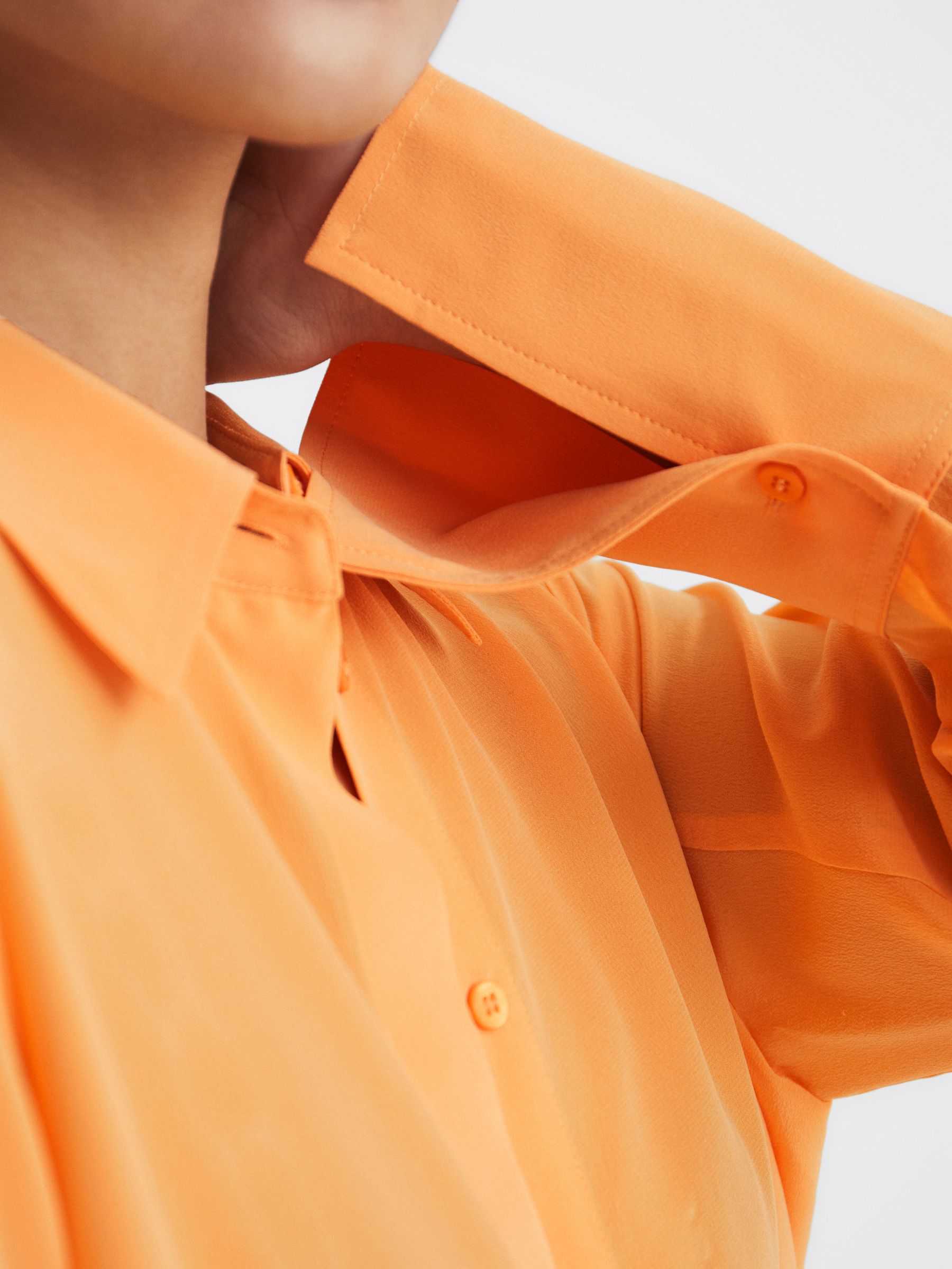 Silk Shirt in Orange - Image 6 of 9