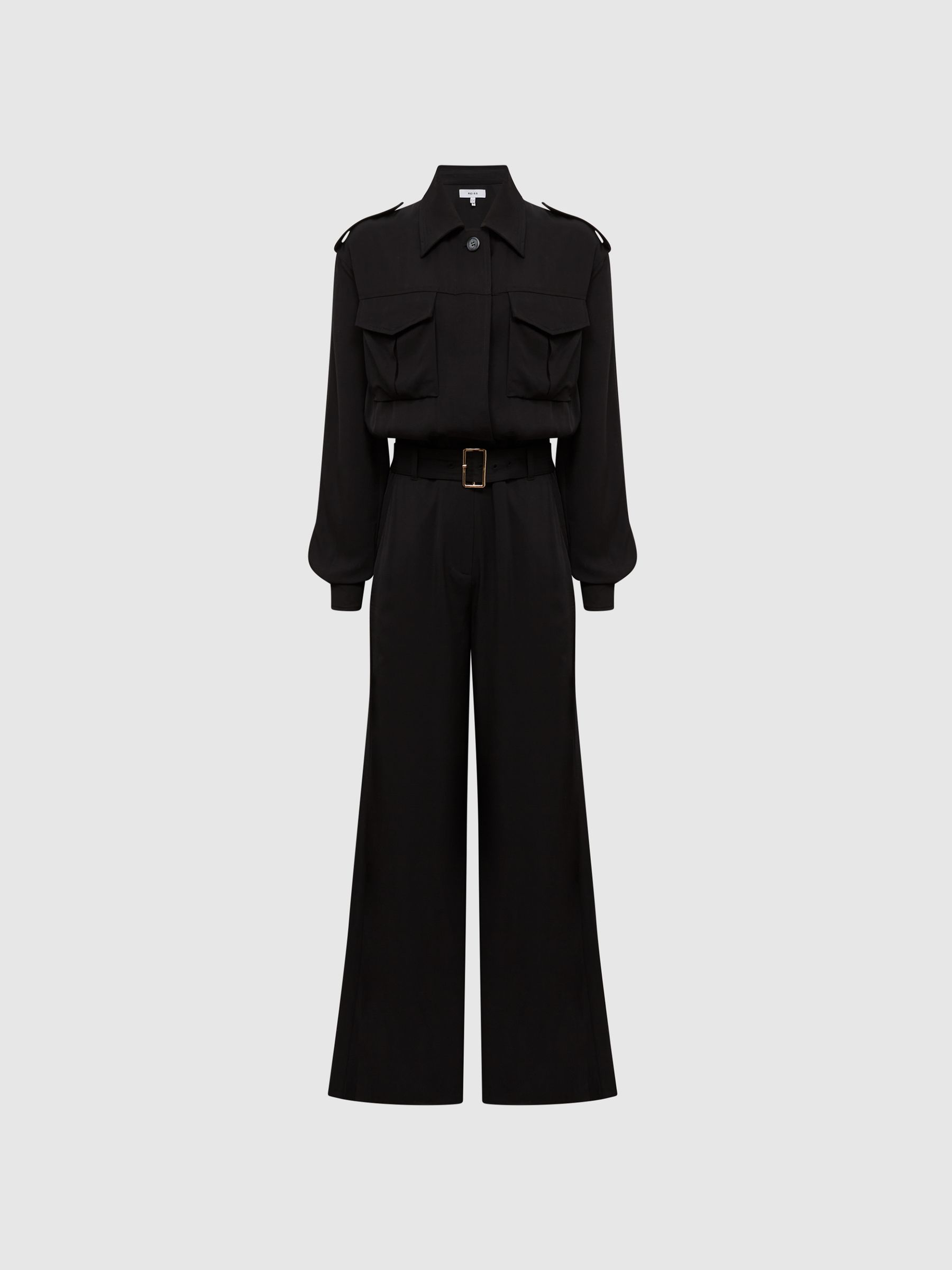 Safari Jumpsuit in Black - Image 2 of 7