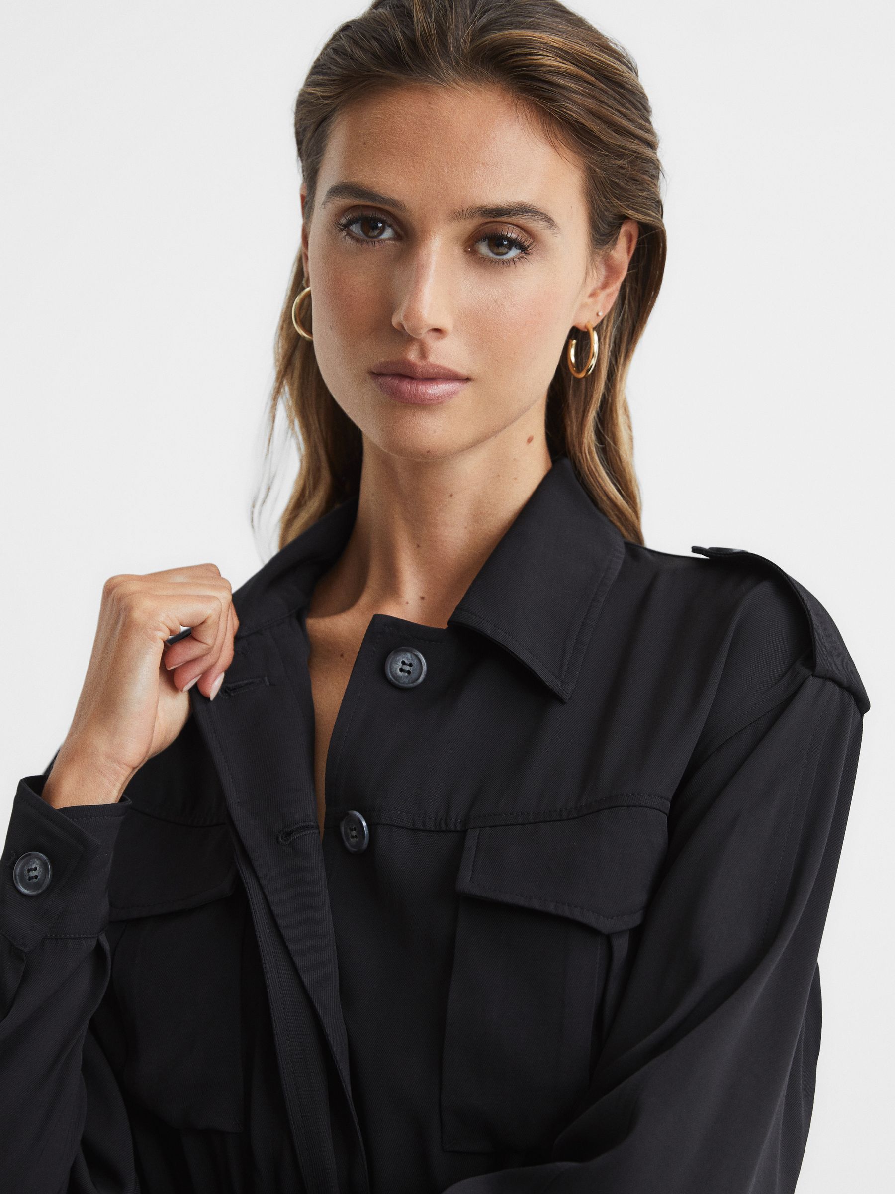 Safari Jumpsuit in Black - Image 4 of 7