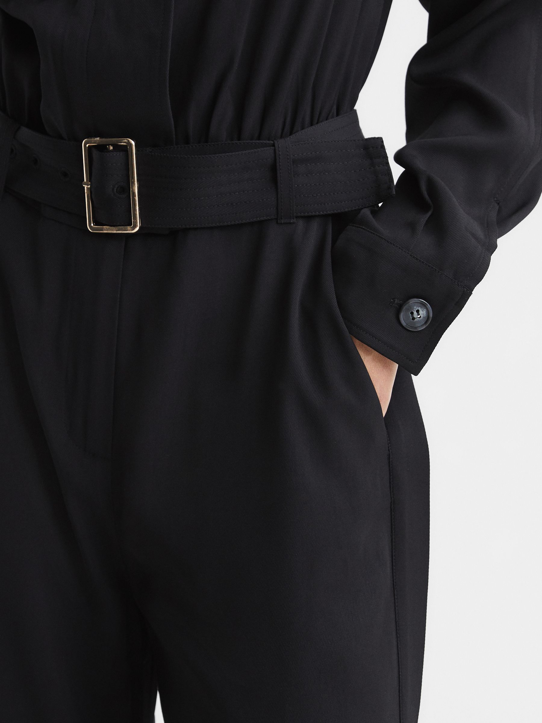 Safari Jumpsuit in Black - Image 6 of 7