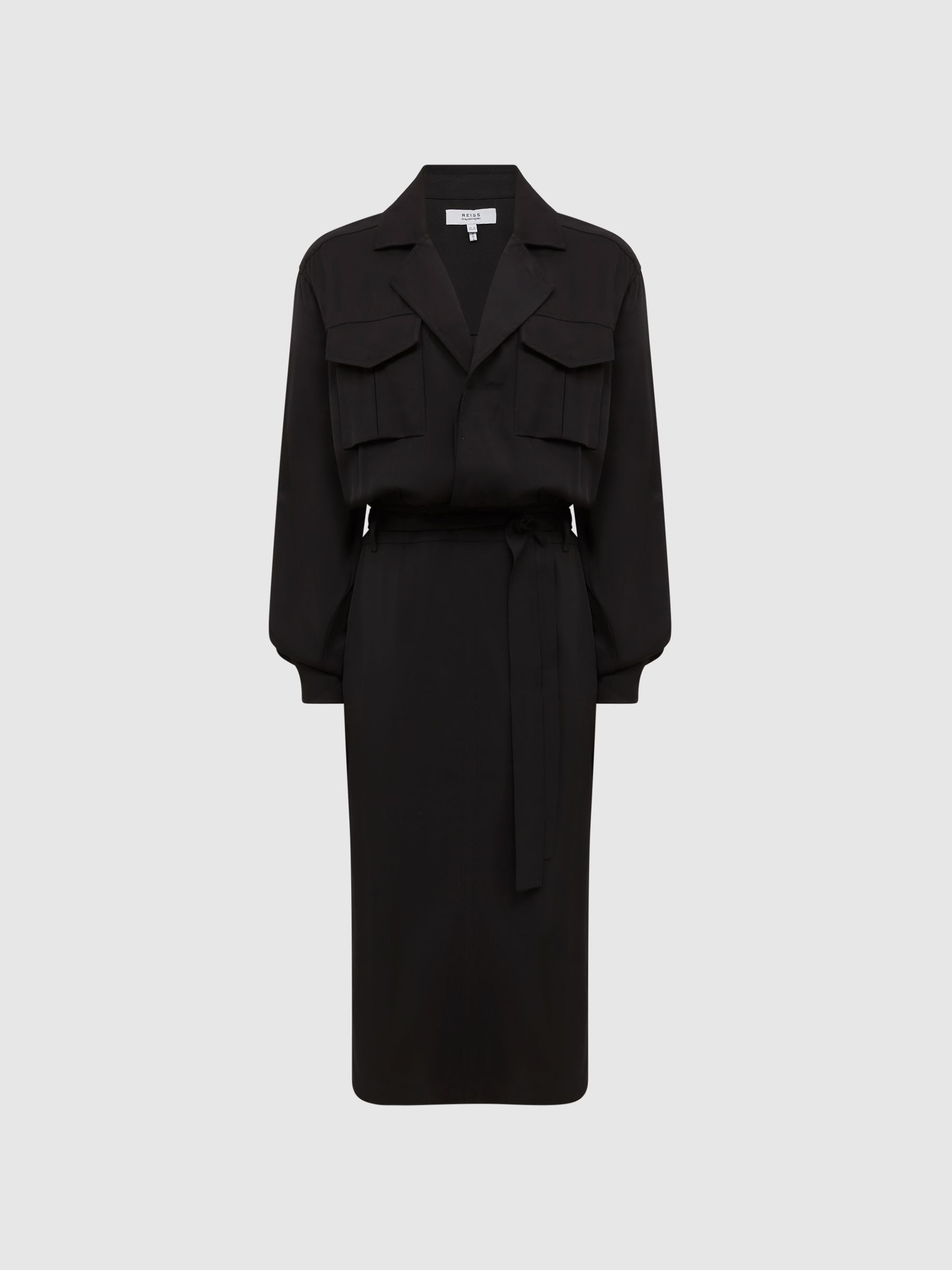 Safari Midi Dress in Black - Image 2 of 7