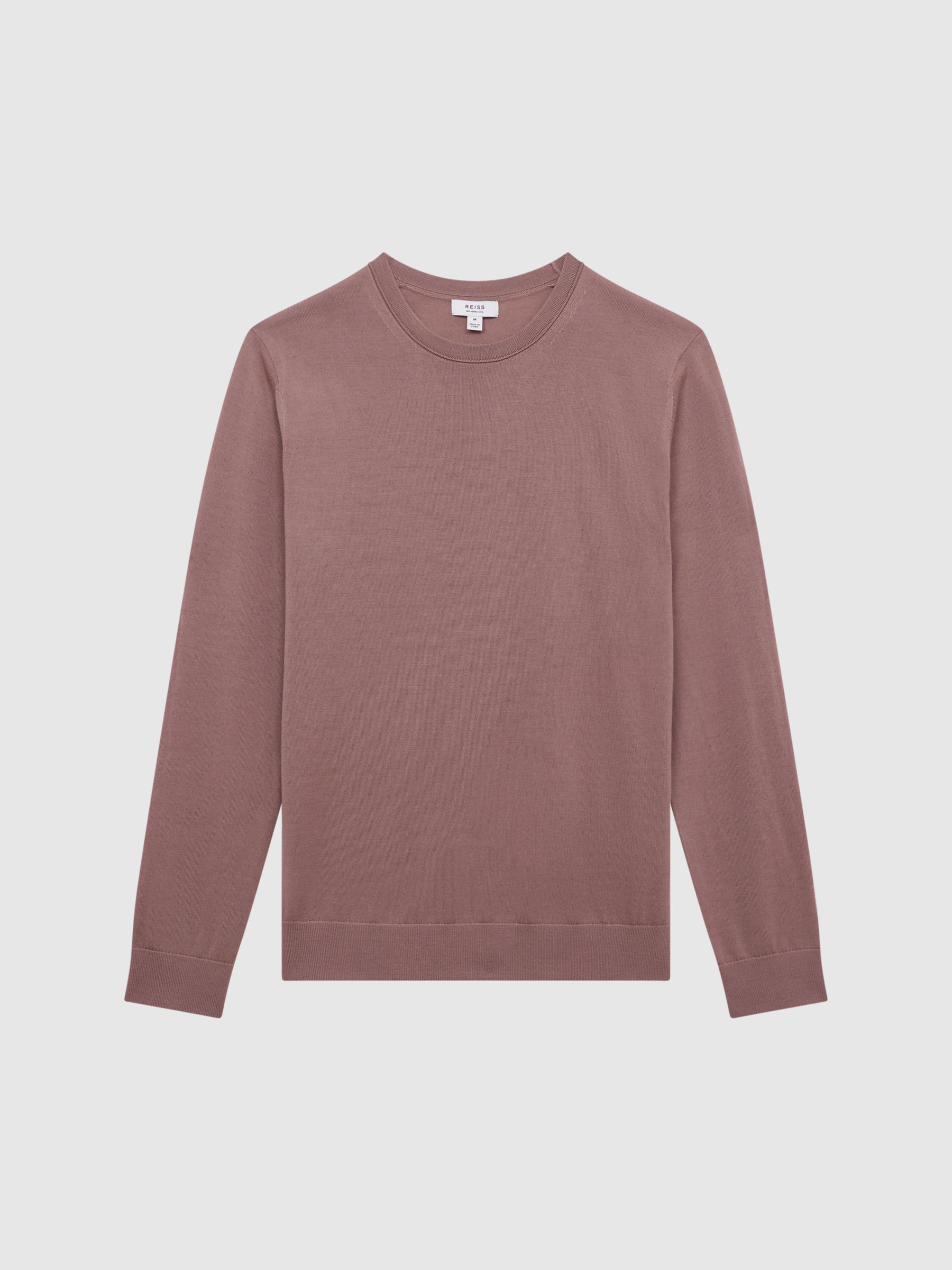 Merino Wool Jumper in Woodrose - Image 2 of 6