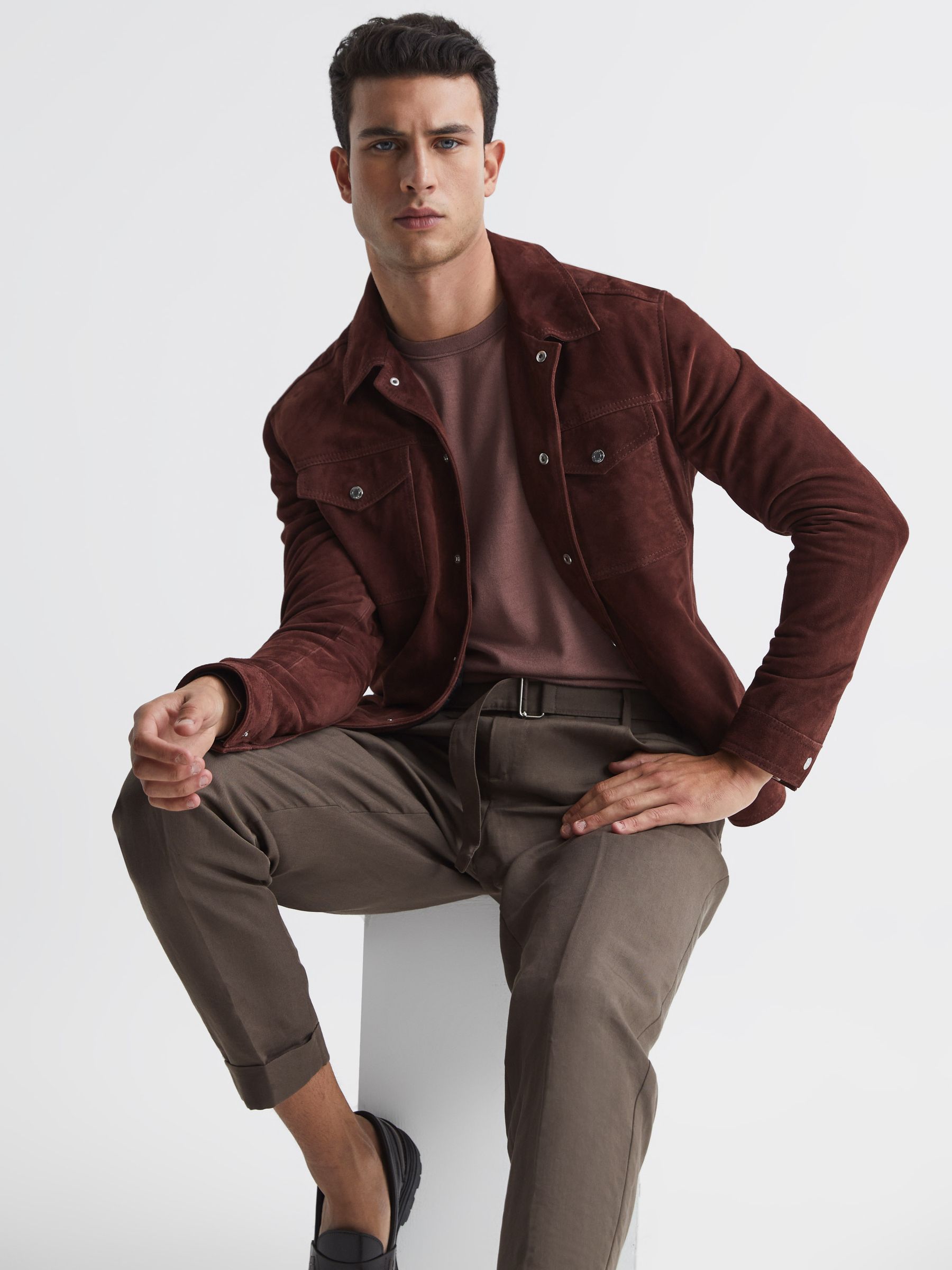 Merino Wool Jumper in Woodrose - Image 5 of 6