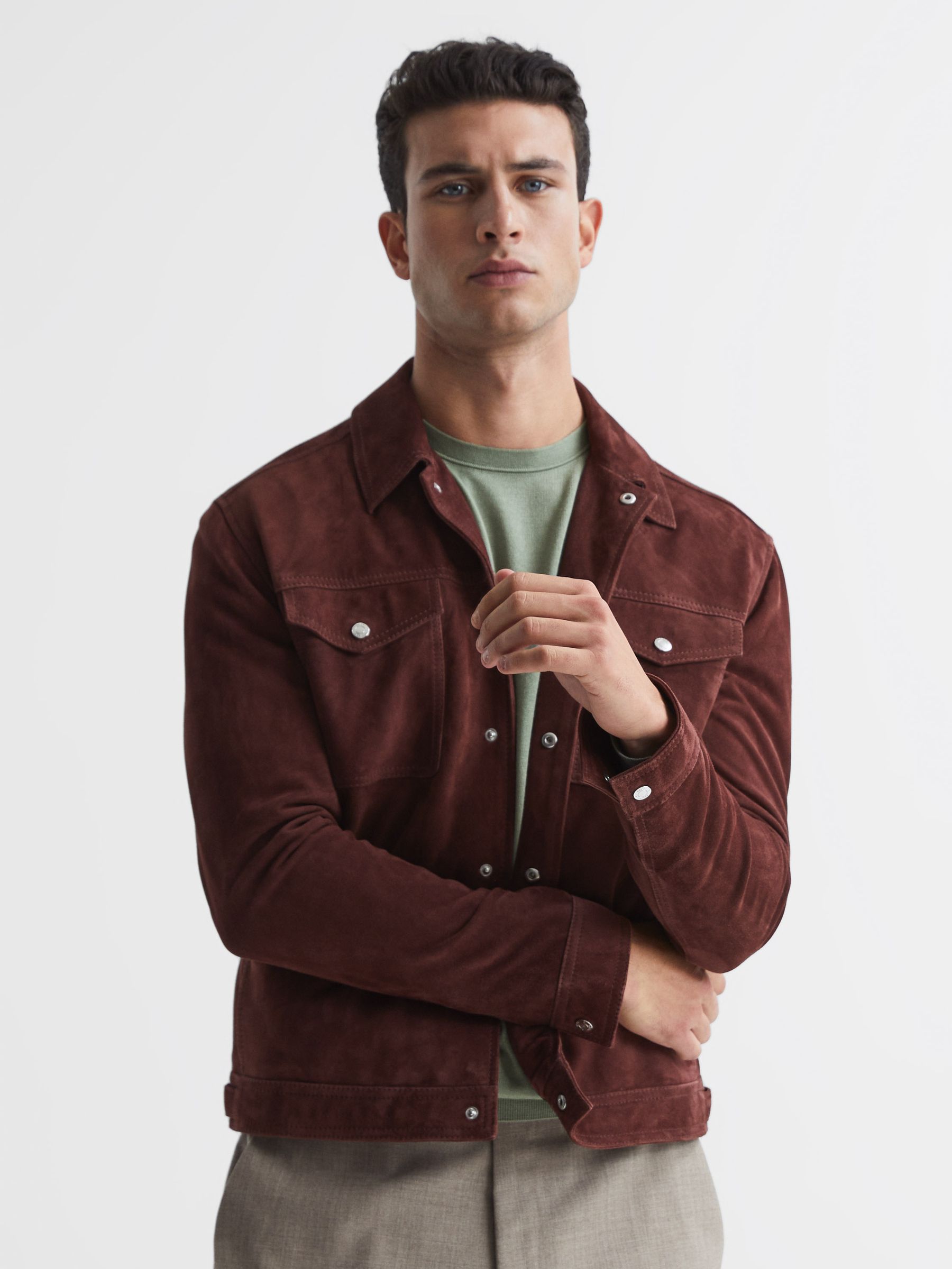 Merino Wool Jumper in Kale - Image 7 of 7