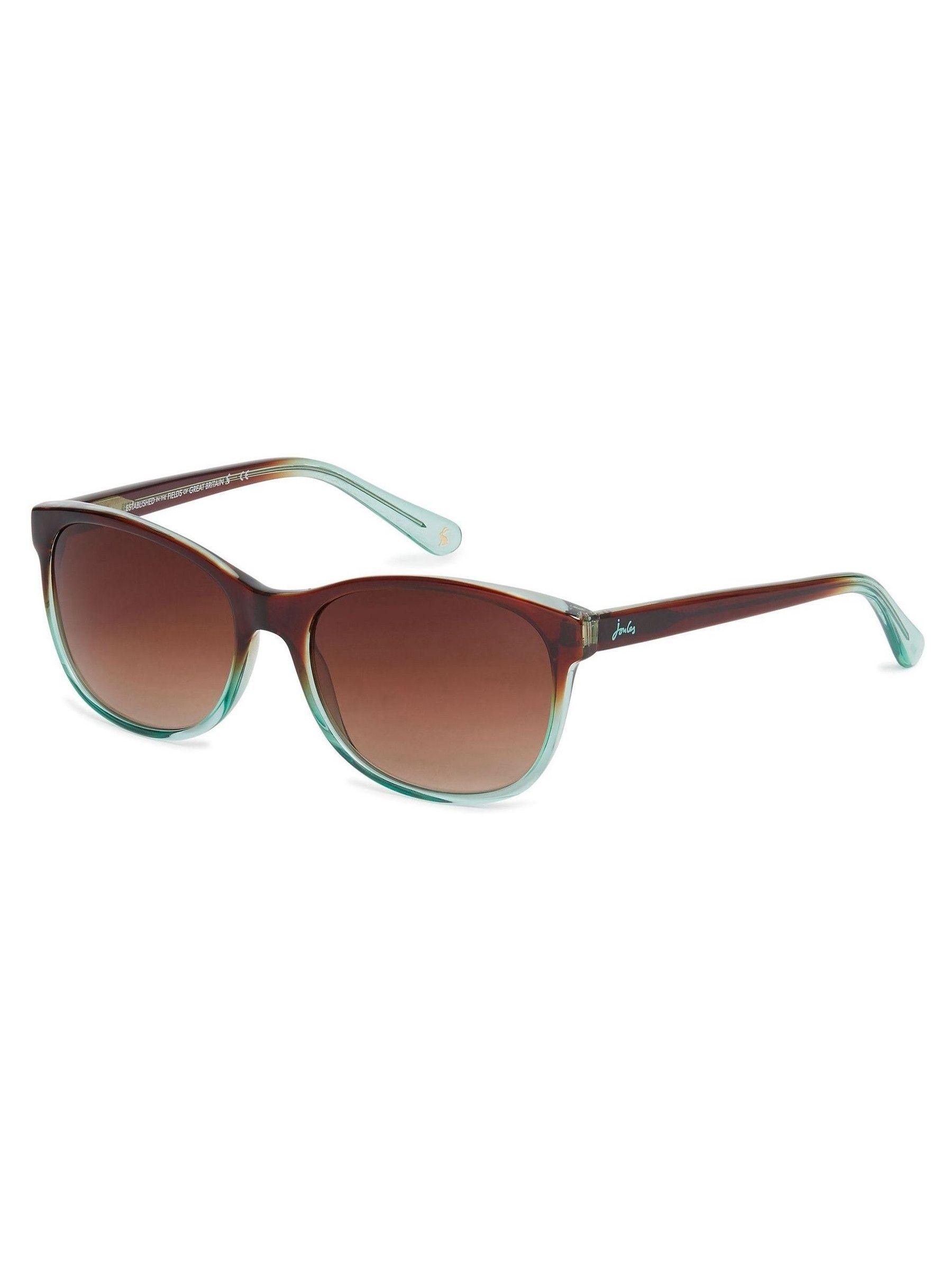 Brown/Teal Blue Small Classic Graduated Bi-Colour Sunglasses - Image 2 of 4