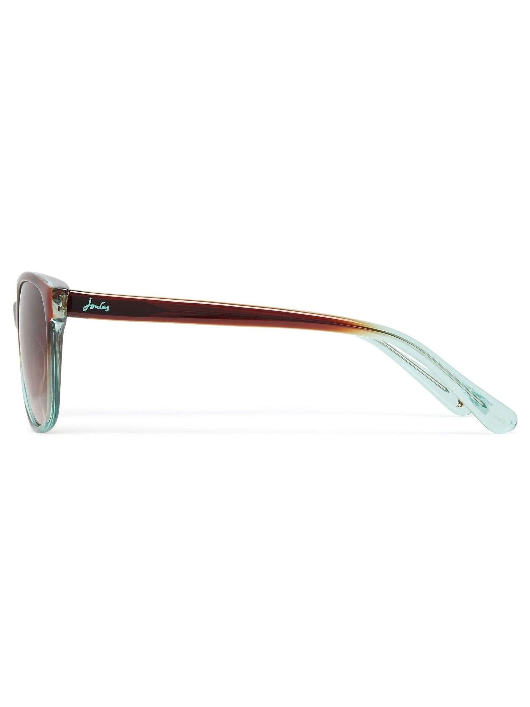 Brown/Teal Blue Small Classic Graduated Bi-Colour Sunglasses - Image 3 of 4