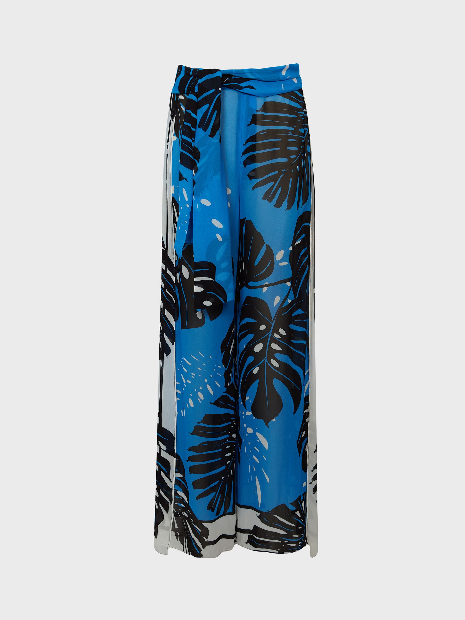 Printed Resort Trousers in Blue - Image 2 of 7 Printed Resort Trousers in Blue - Image 2 of 7