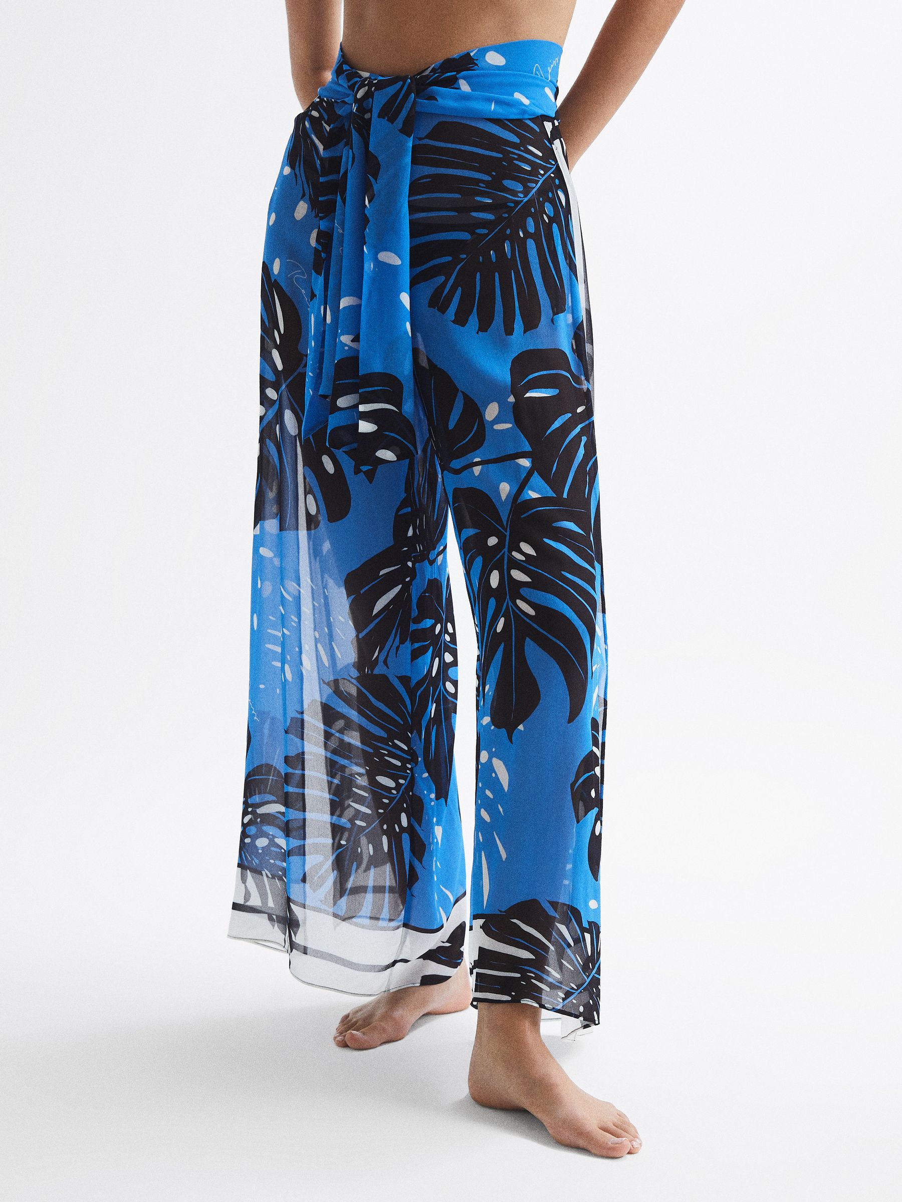 Printed Resort Trousers in Blue - Image 4 of 7