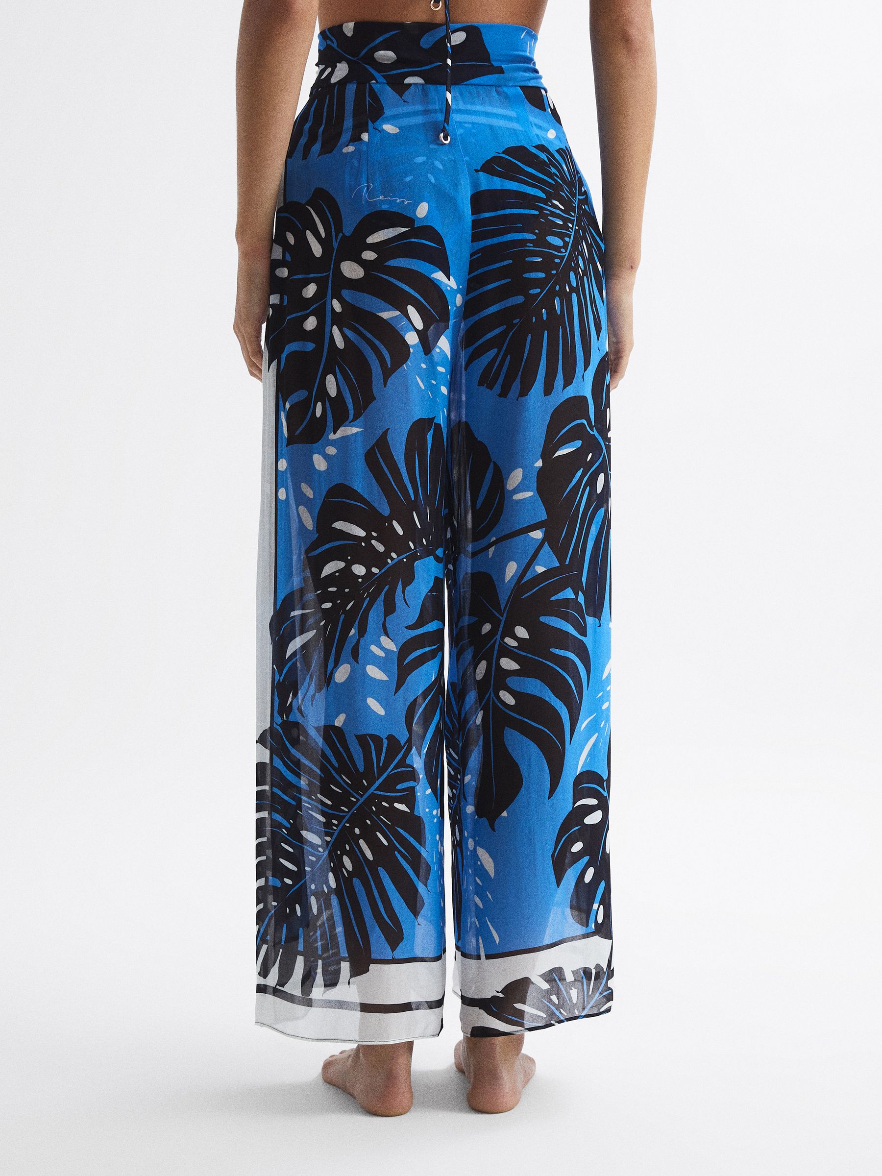 Printed Resort Trousers in Blue - Image 5 of 7