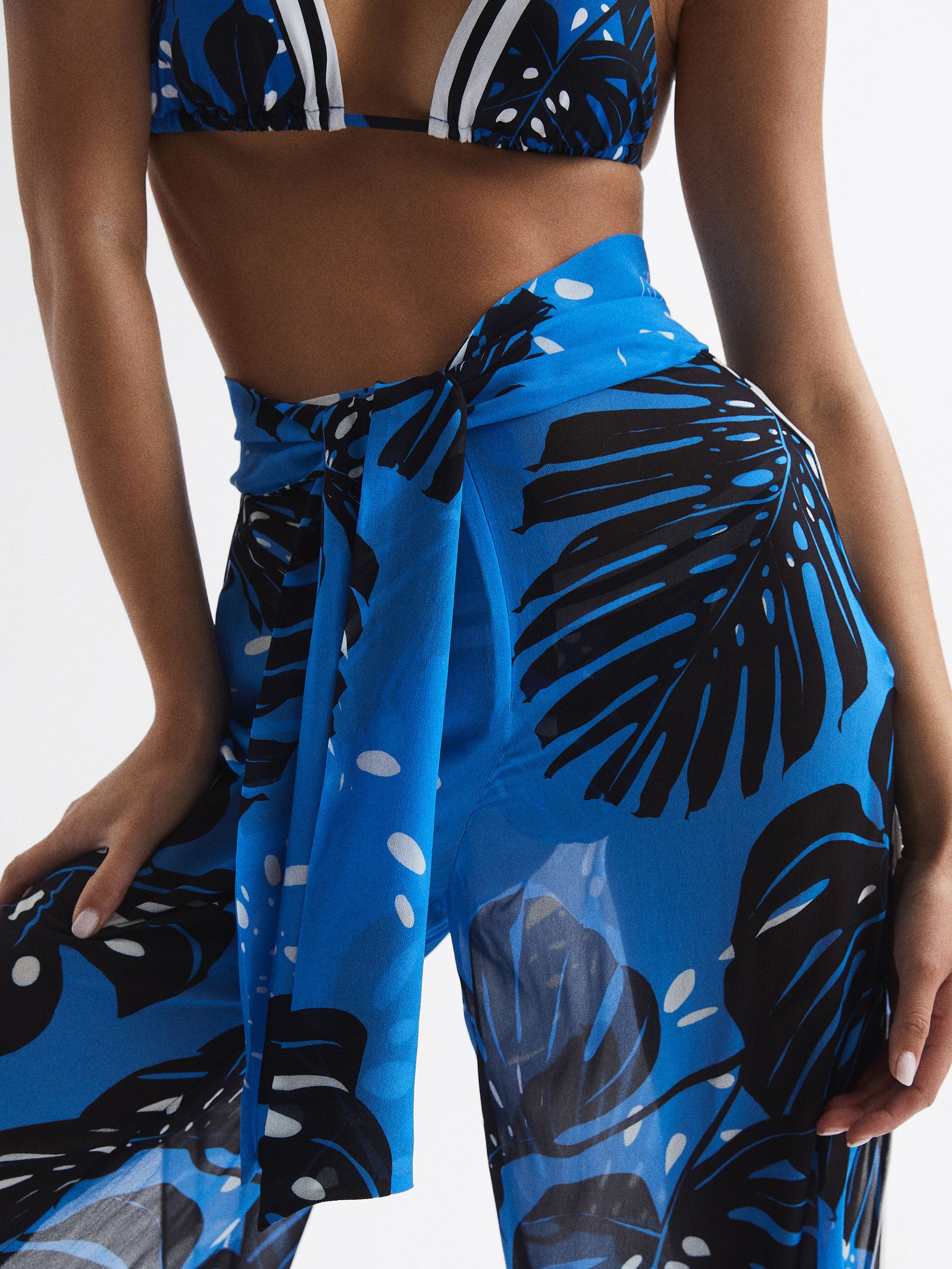 Printed Resort Trousers in Blue - Image 6 of 7