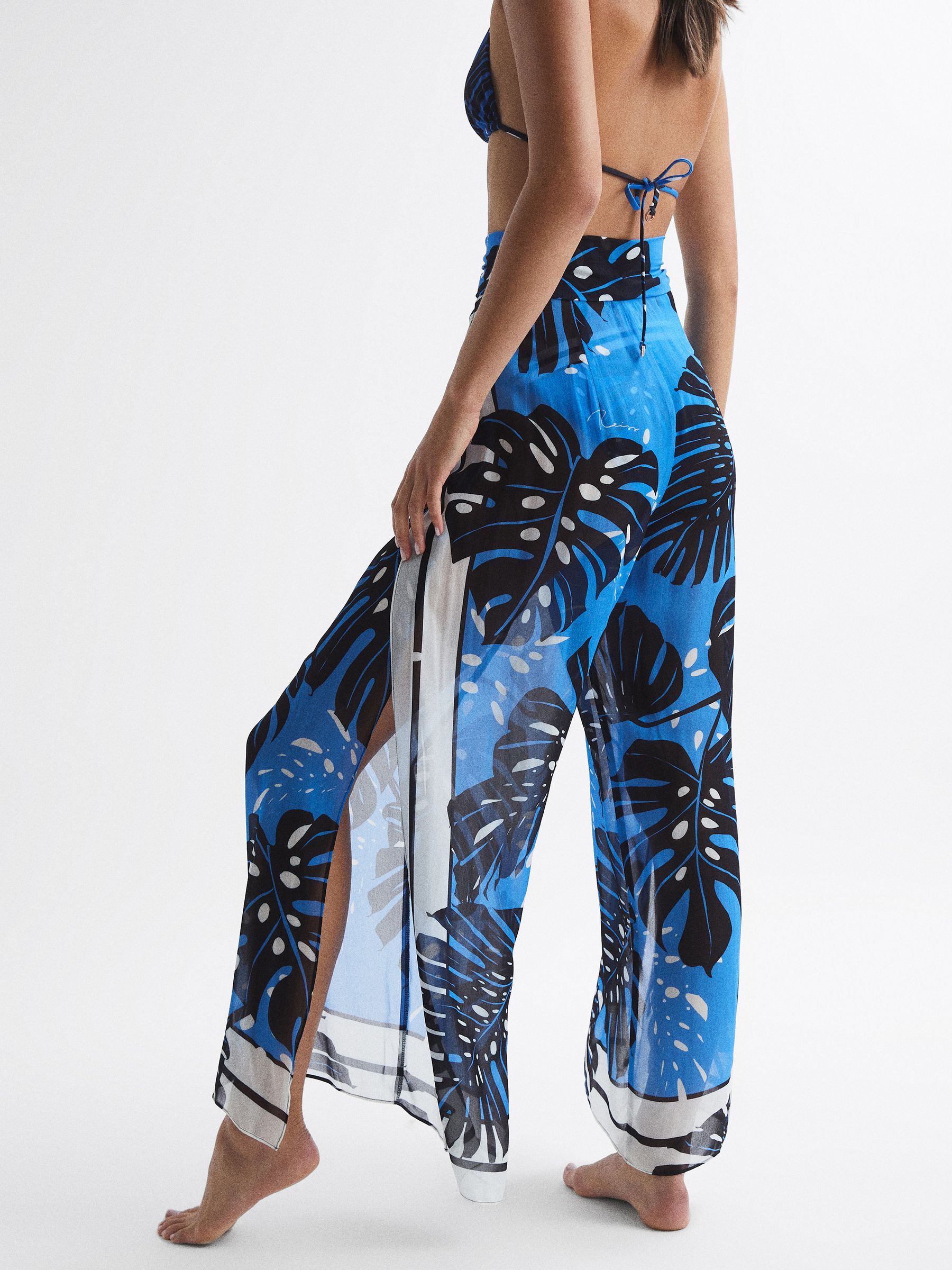 Printed Resort Trousers in Blue - Image 7 of 7