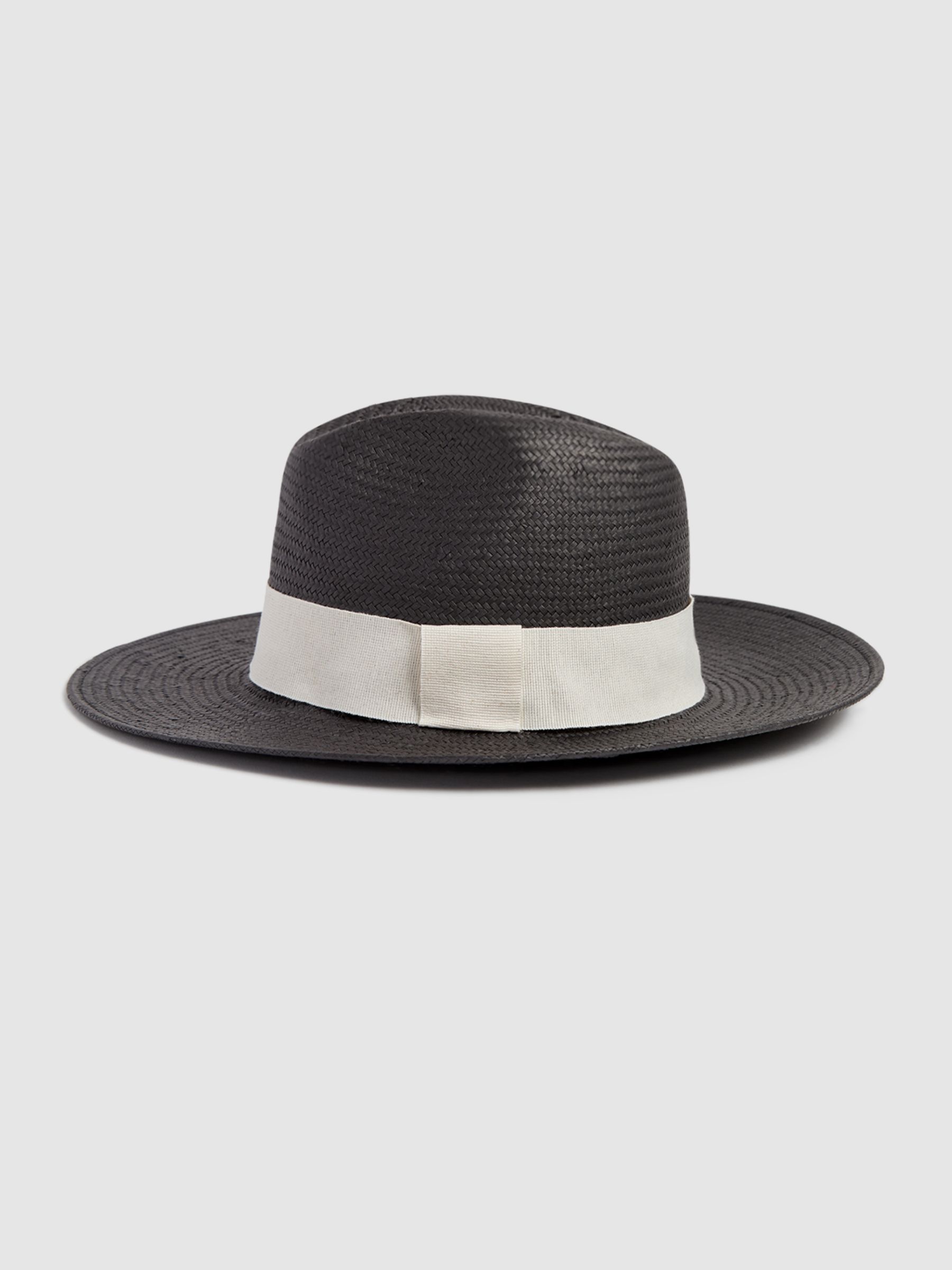 Straw Hat in Black - Image 2 of 5