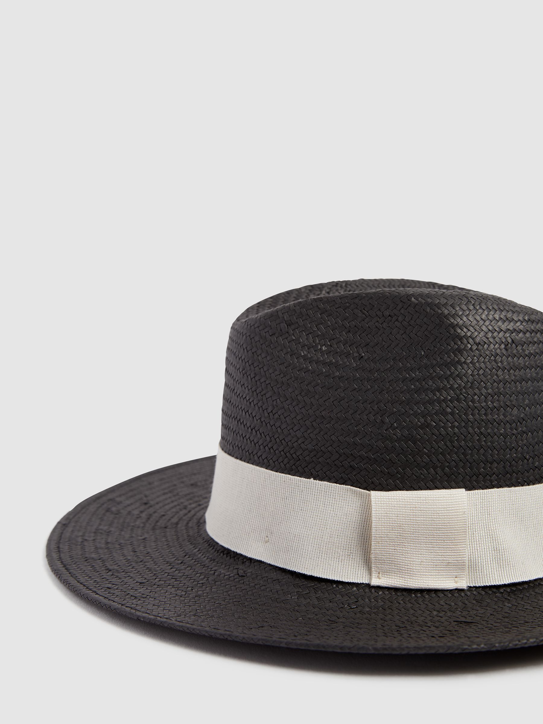 Straw Hat in Black - Image 4 of 5