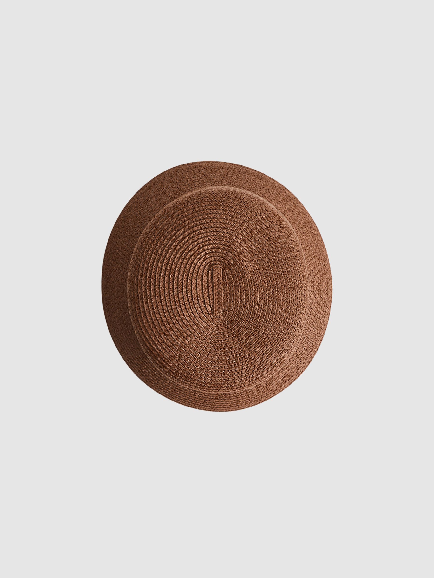 Woven Bucket Hat in Chocolate - Image 6 of 6