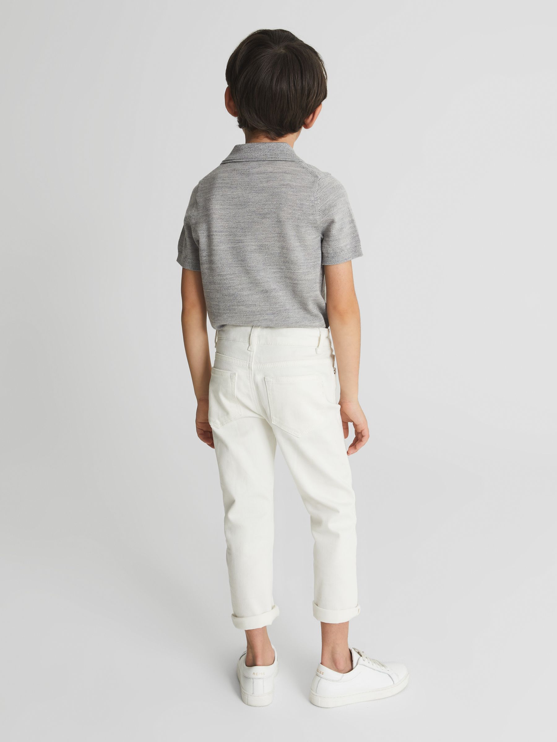 Tapered Slim Leg Jeans in Ecru - Image 4 of 5