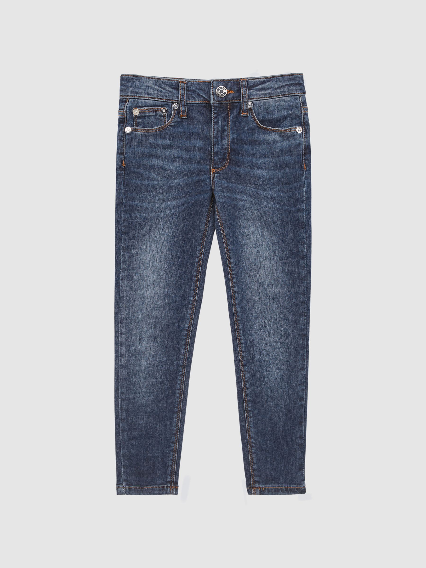 Jersey Slim Fit Jeans in Washed Indigo - Image 2 of 6