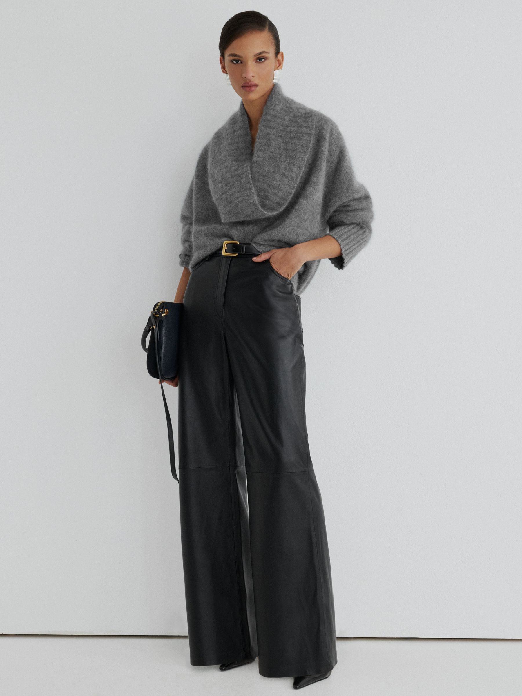 Atelier Brushed Cashmere Cowl-Neck Jumper in Grey - Image 3 of 7