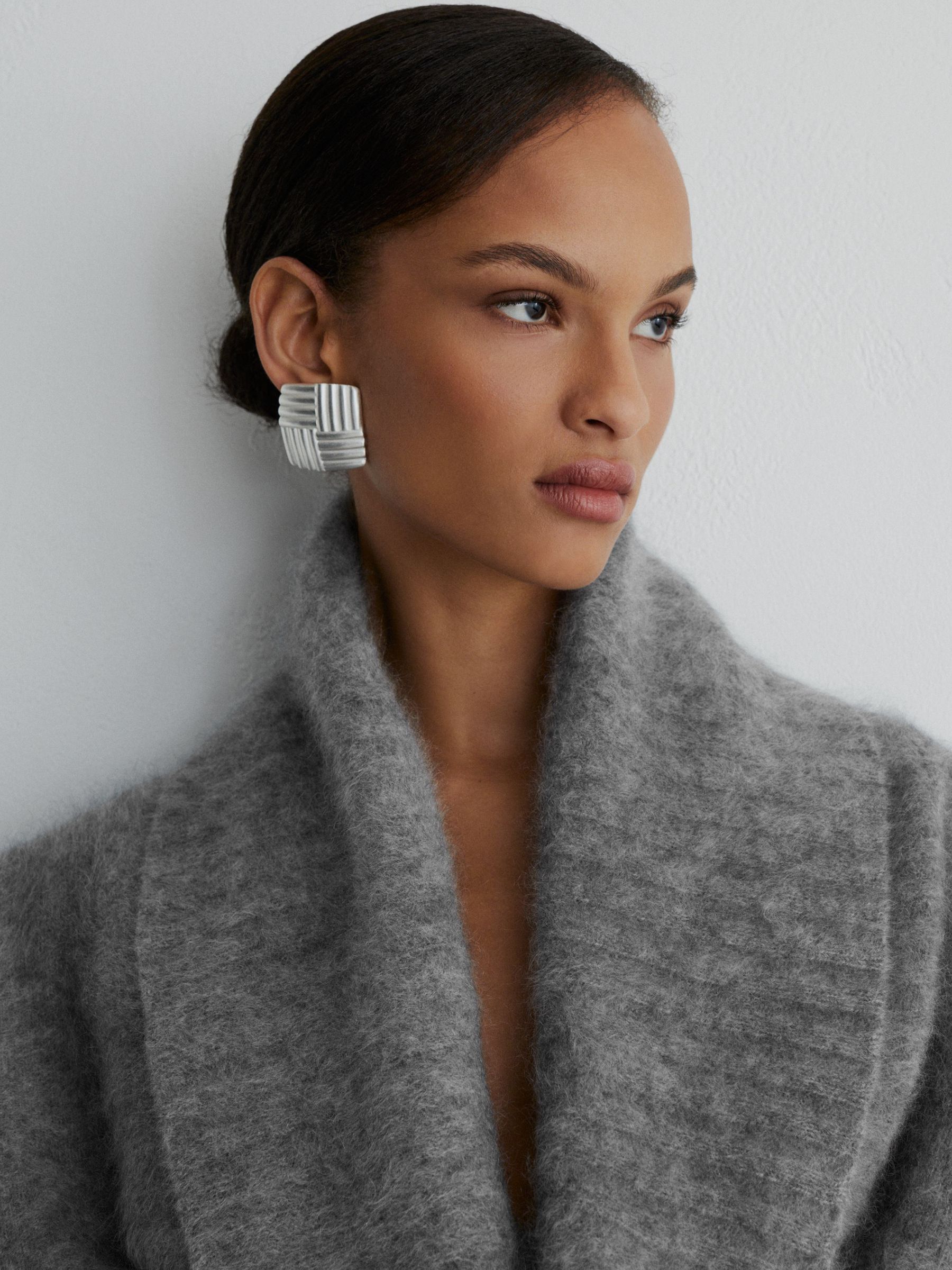 Atelier Brushed Cashmere Cowl-Neck Jumper in Grey - Image 5 of 7