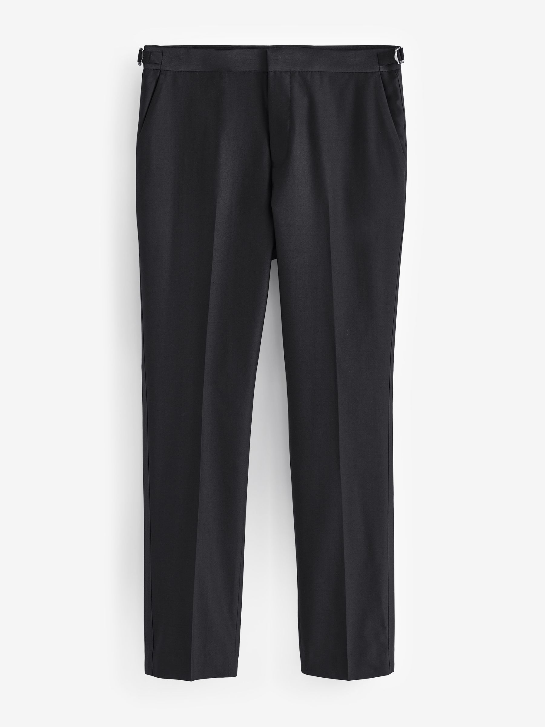 Black Slim Fit Tuxedo Suit Trousers - Image 6 of 9