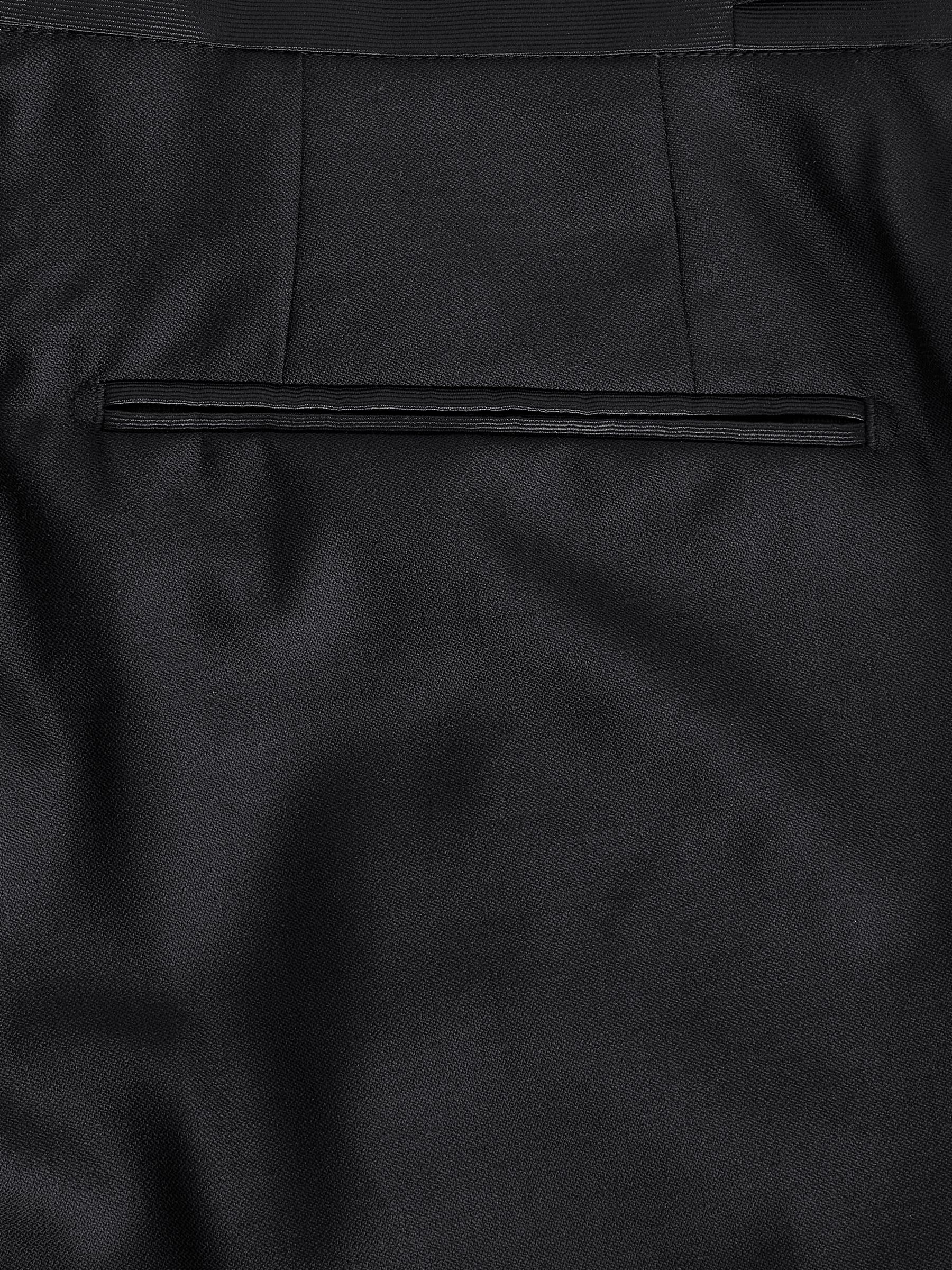 Black Slim Fit Tuxedo Suit Trousers - Image 9 of 9