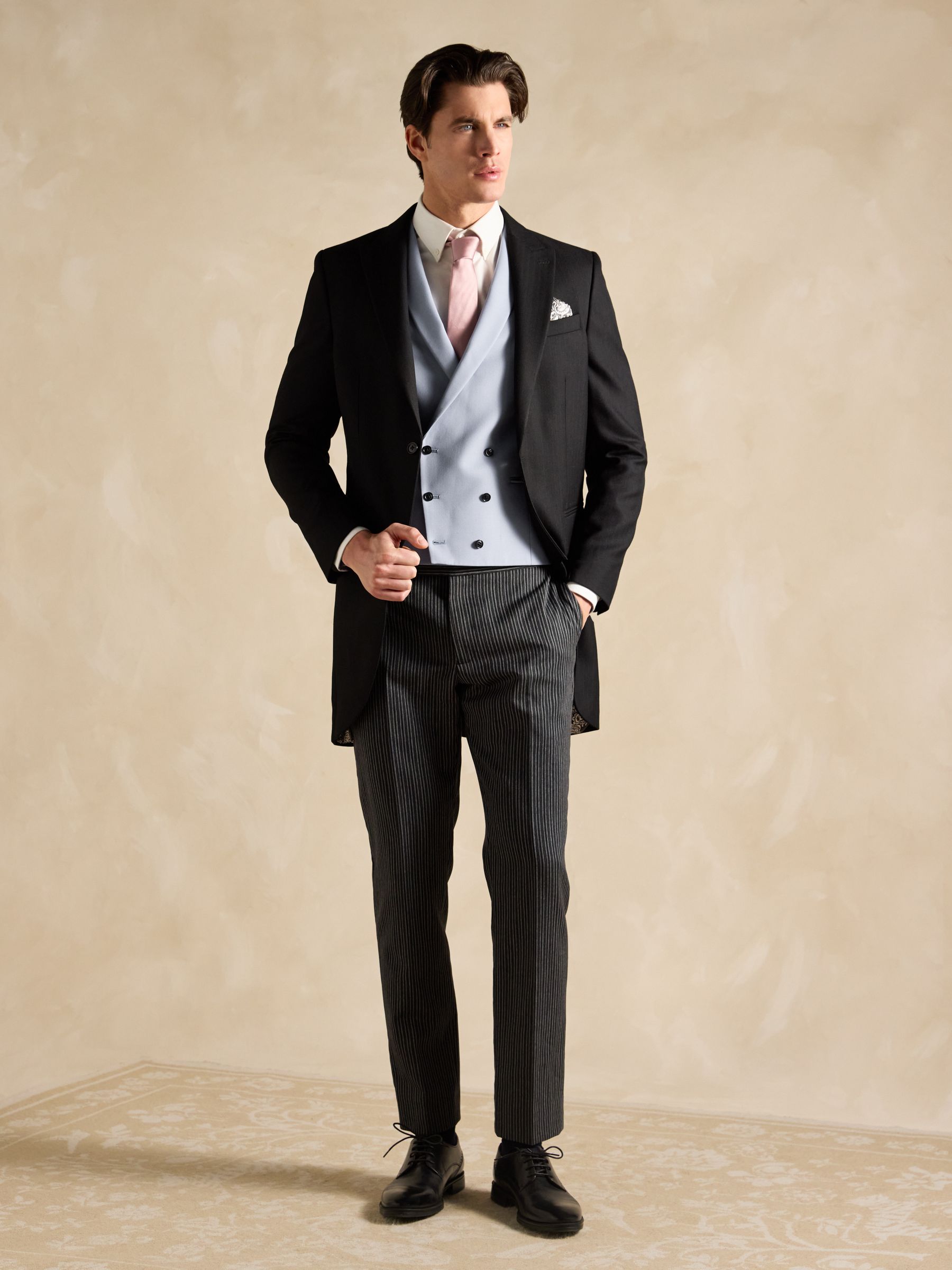 Black Slim Fit Morning Suit Trousers - Image 3 of 5
