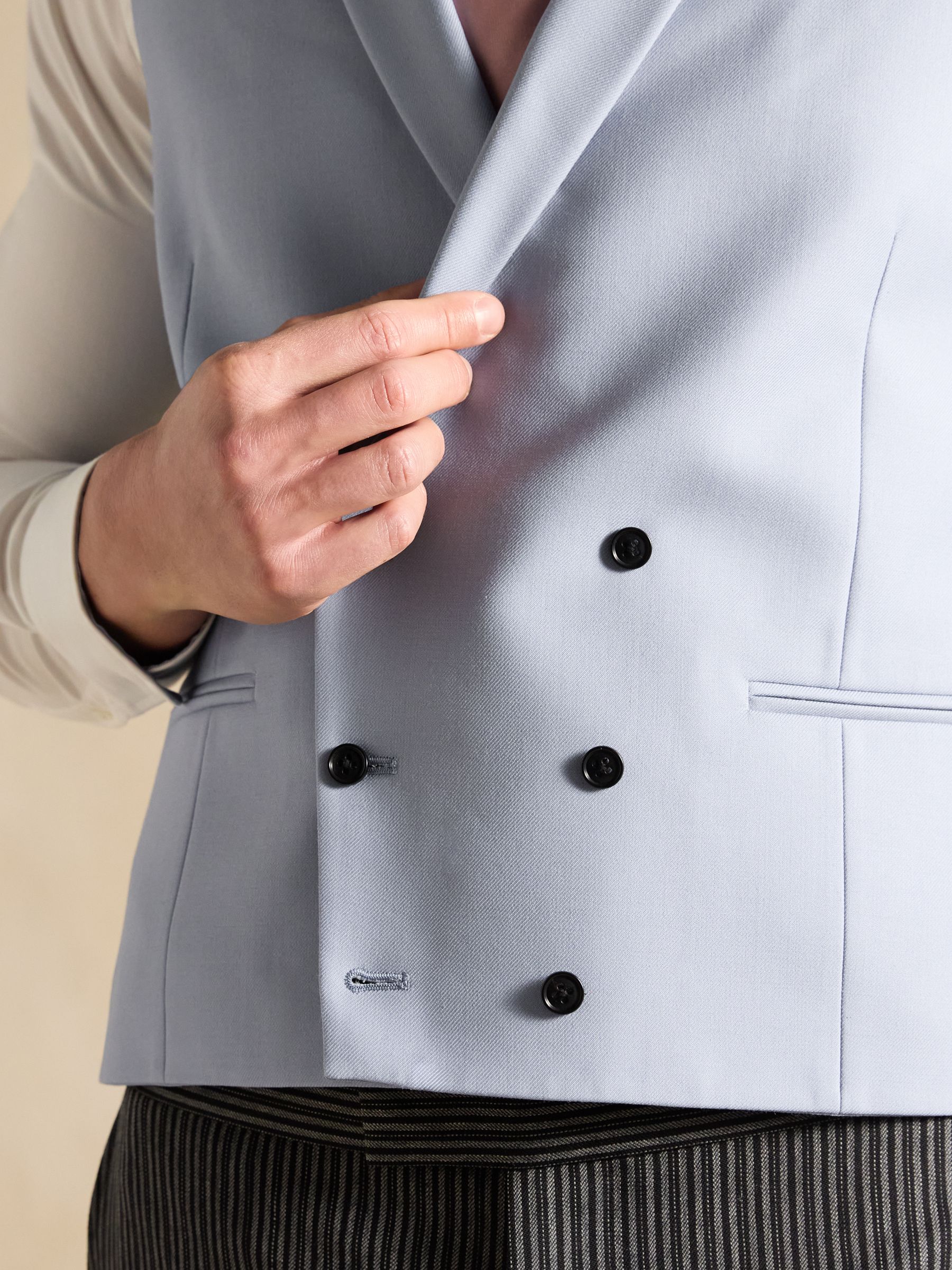 Light Blue Morning Suit Waistcoat - Image 4 of 6