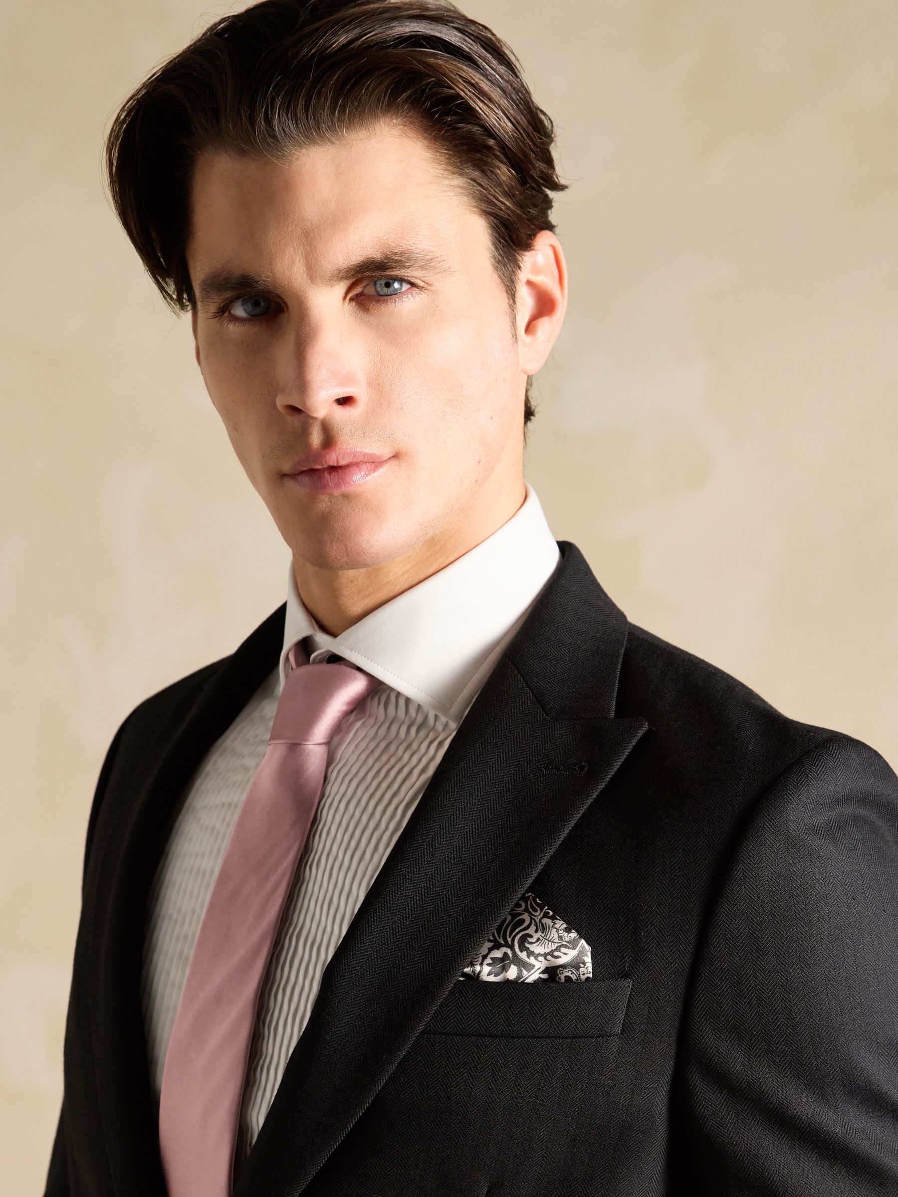 Black Slim Fit Morning Suit Jacket - Image 3 of 8