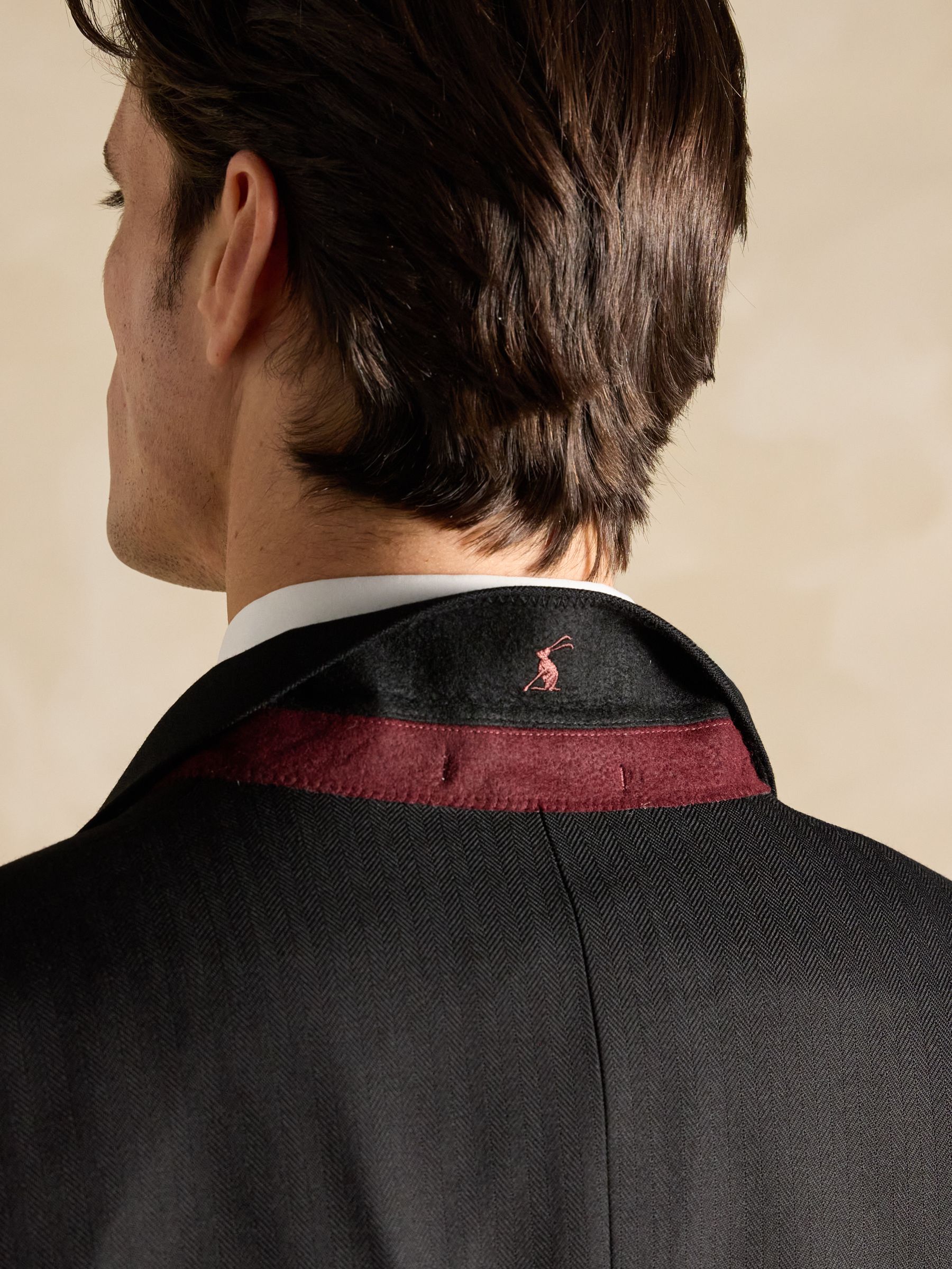 Black Slim Fit Morning Suit Jacket - Image 8 of 8
