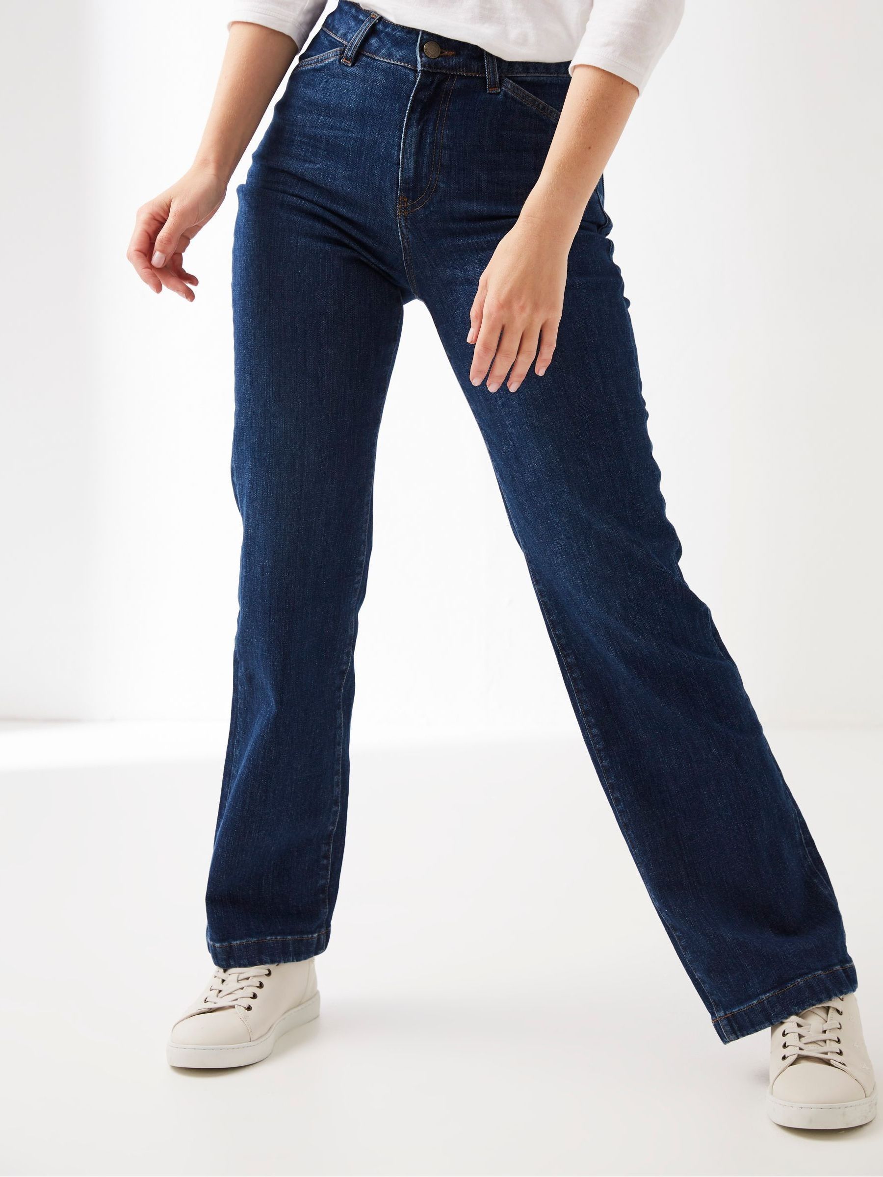 Elise Blue Wide Leg Jeans - Image 1 of 4