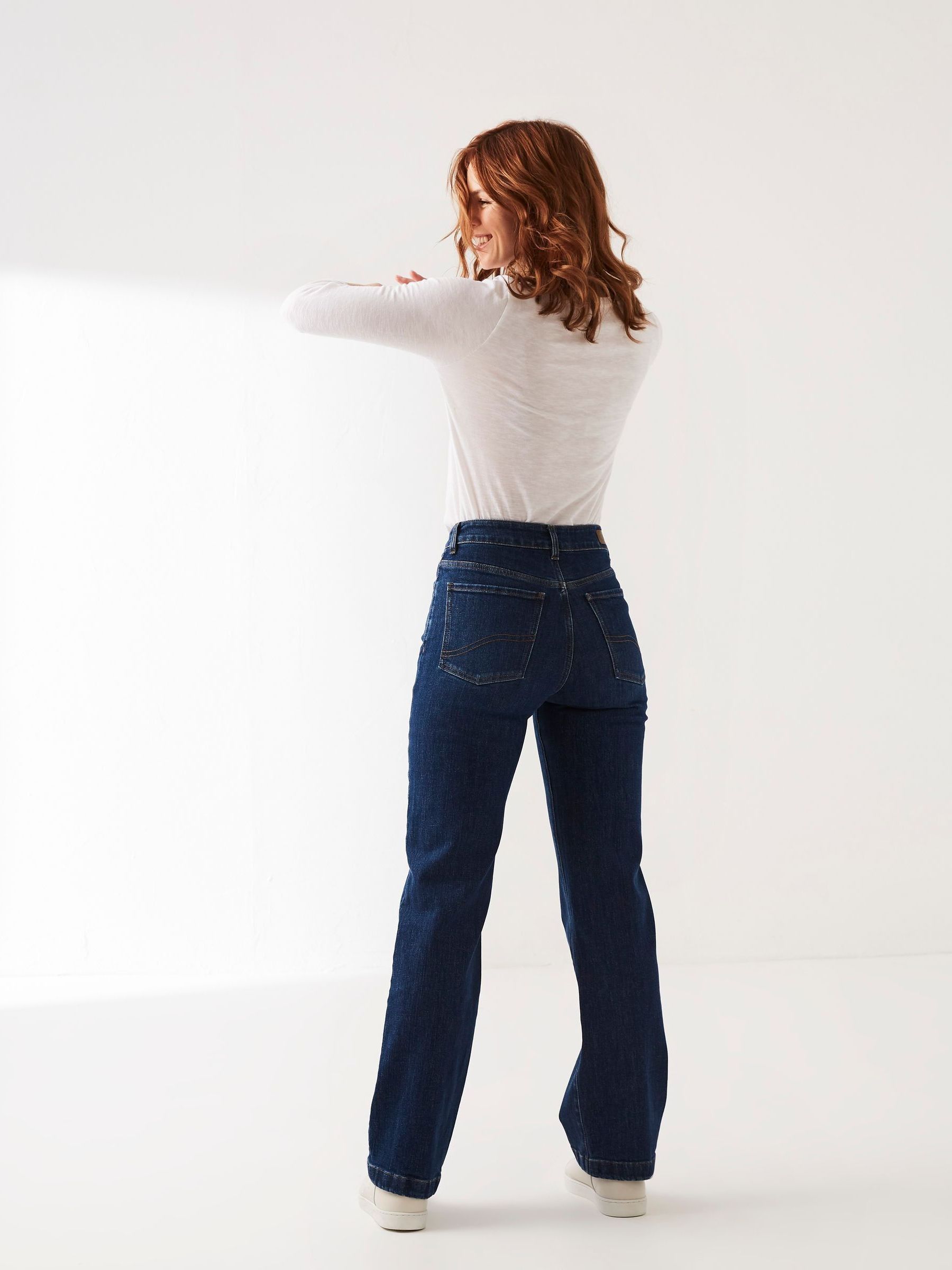 Elise Blue Wide Leg Jeans - Image 2 of 4