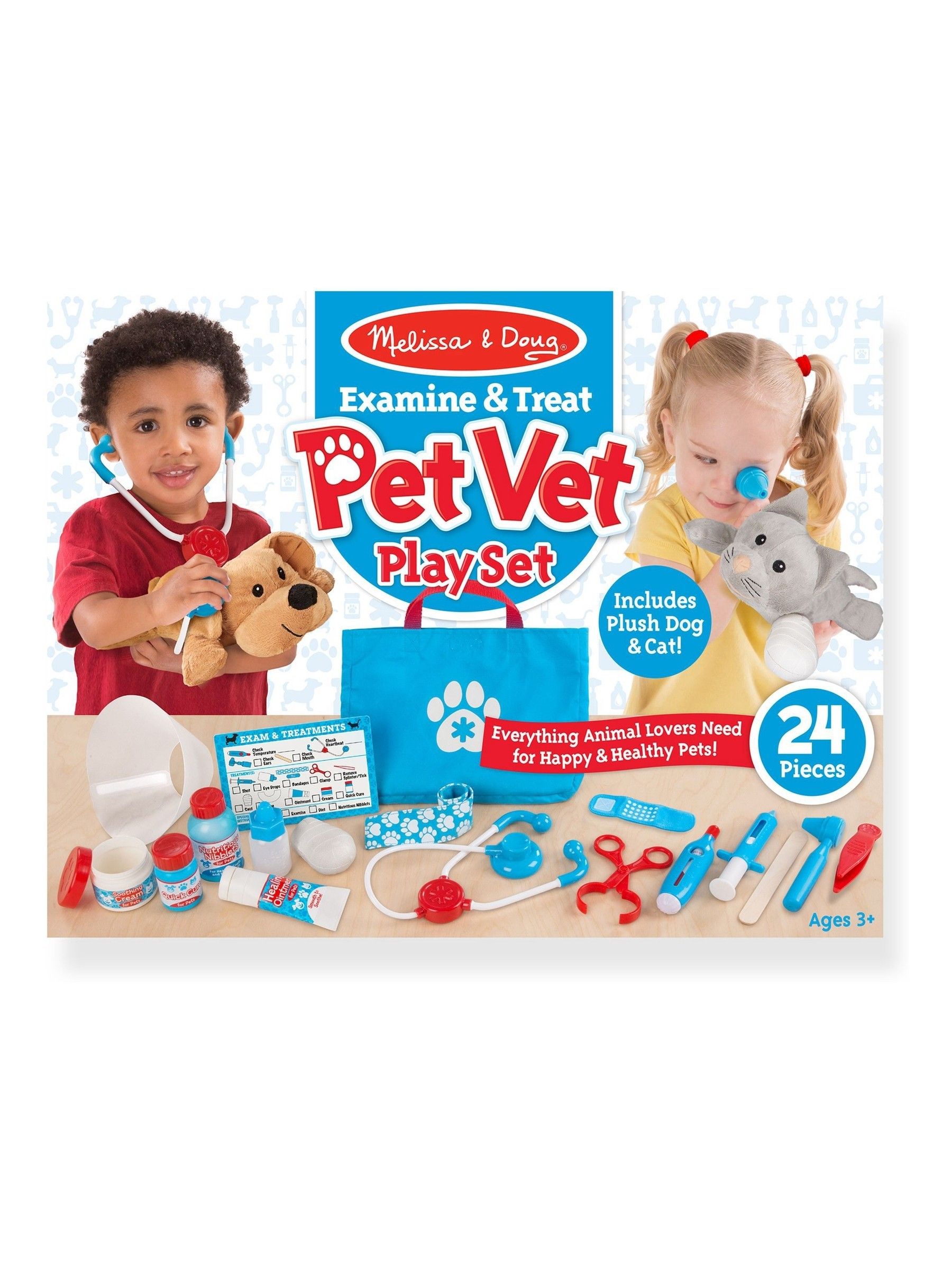 Melissa & Doug Multi Multi Examine Treat Pet Vet Play Set - Image 1 of 12