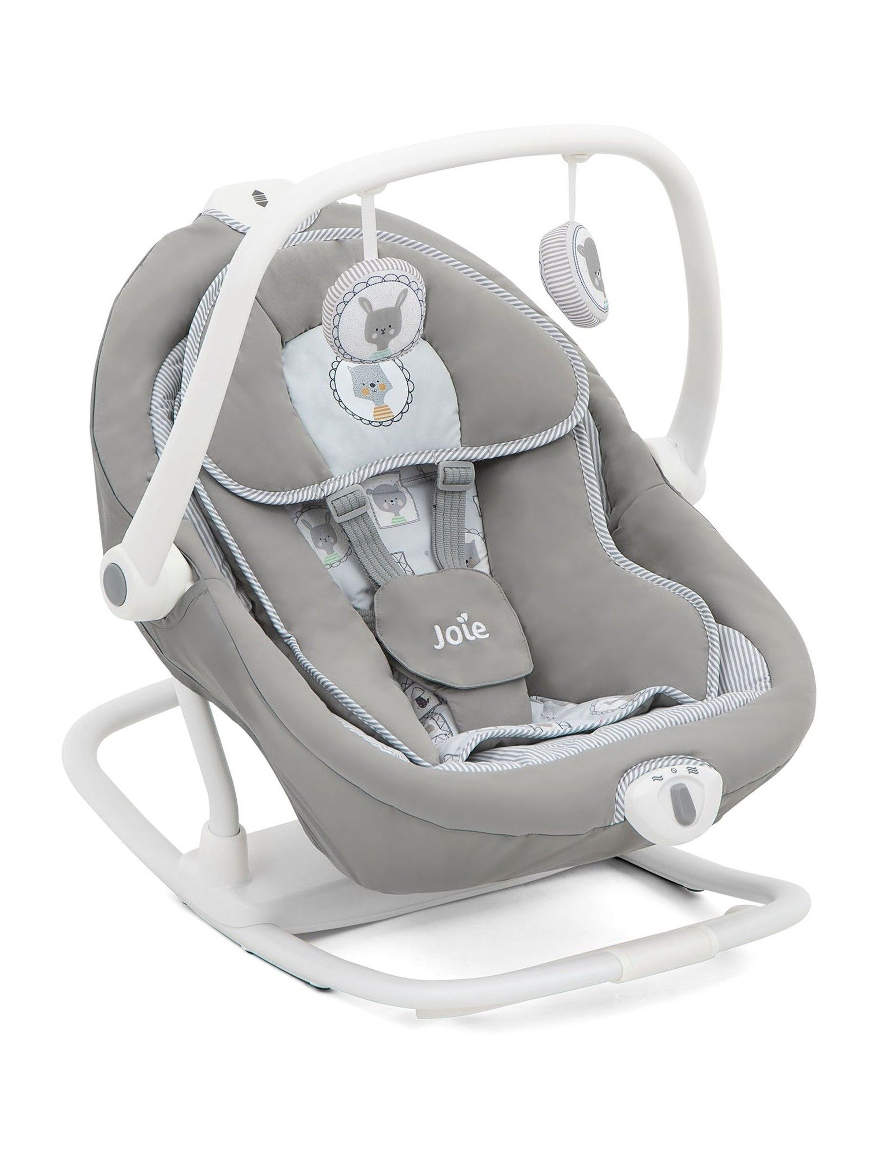 Joie Grey Sansa 2-In-1 Baby Bouncer and Soothing Rocker - Image 3 of 5