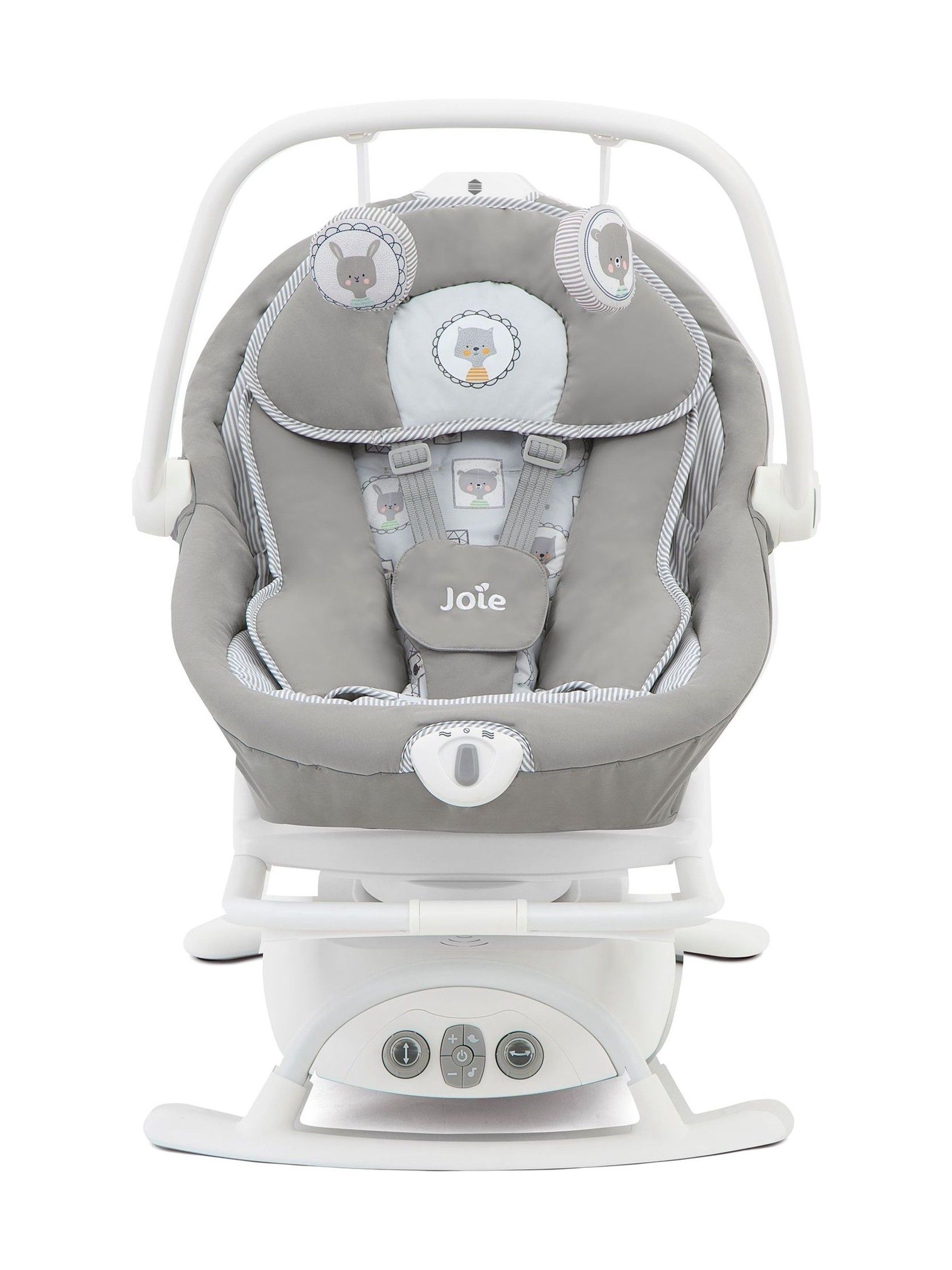 Joie Grey Sansa 2-In-1 Baby Bouncer and Soothing Rocker - Image 4 of 5