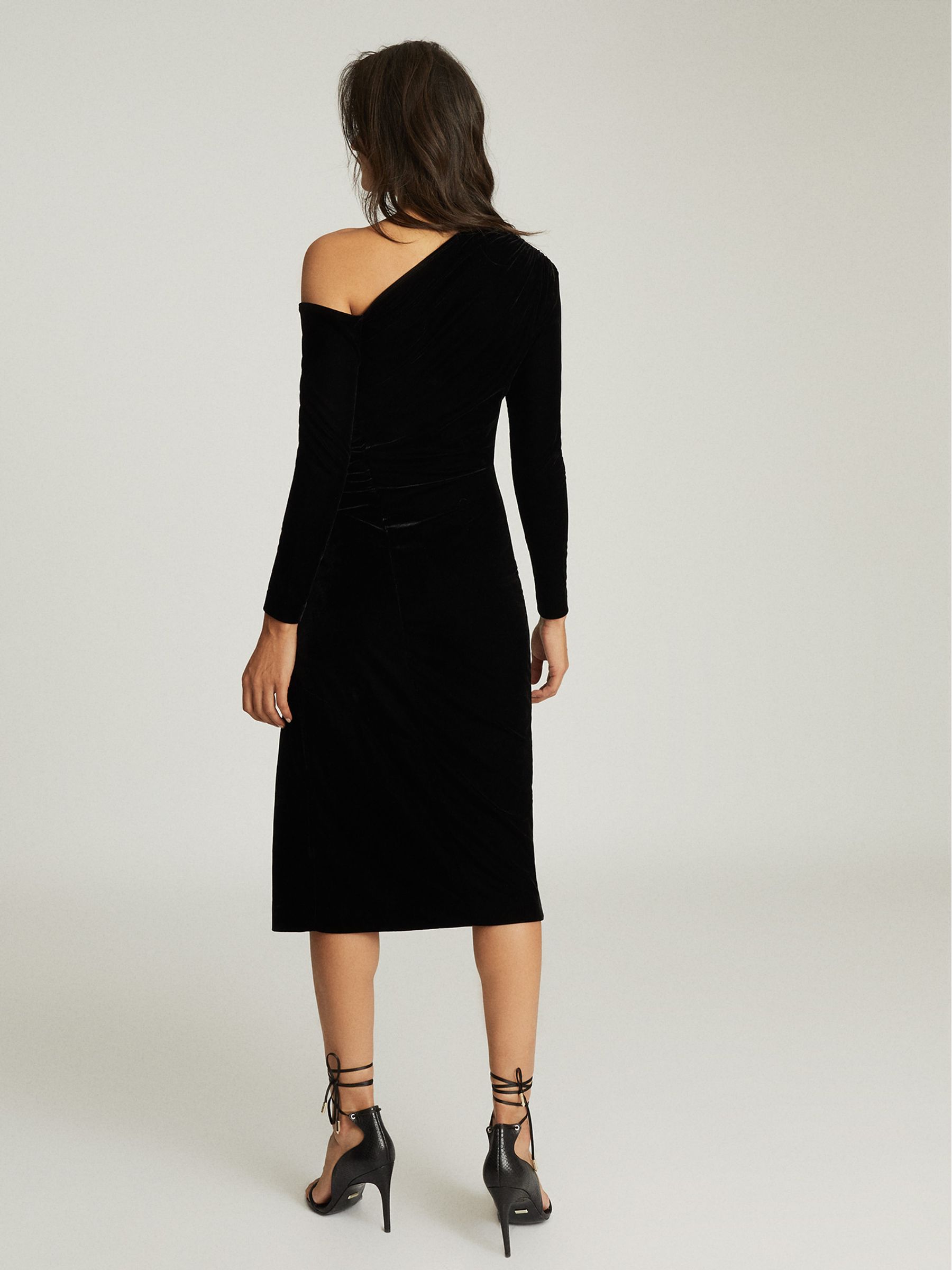 Velvet Midi Dress in Black - Image 5 of 5