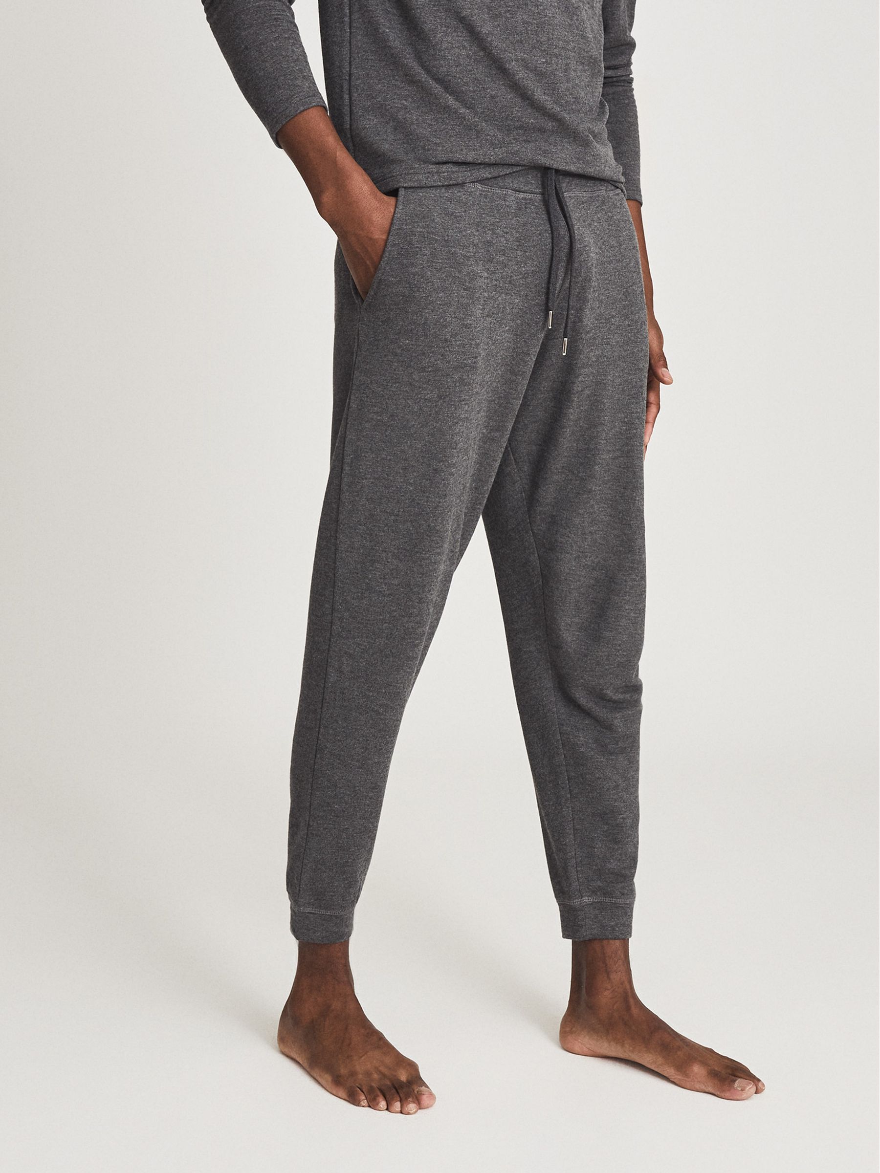 Melange Tracksuit Joggers in Dark Grey - Image 3 of 5