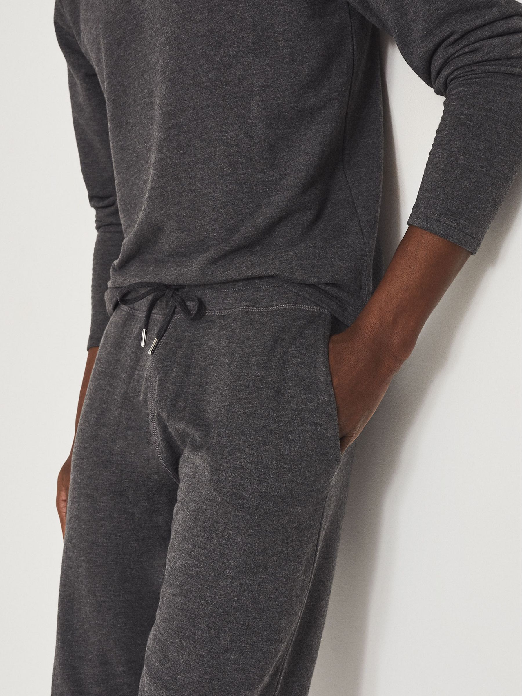 Melange Tracksuit Joggers in Dark Grey - Image 4 of 5