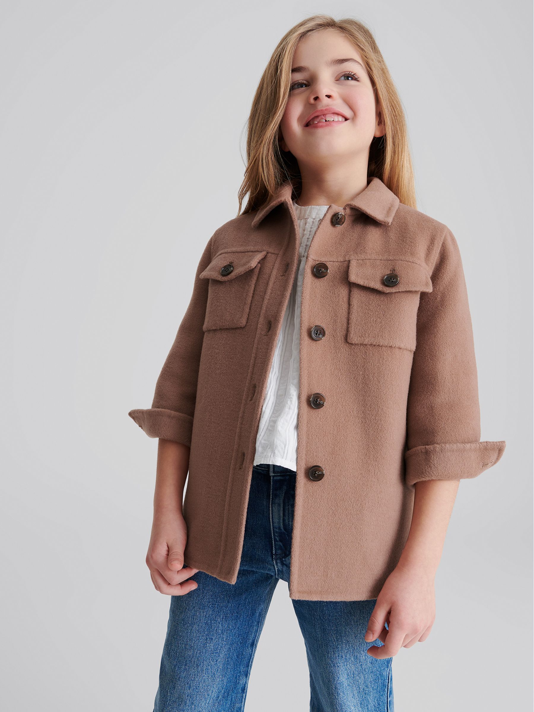 Blindseam Overshirt in Rose - Image 1 of 1 Blindseam Overshirt in Rose - Image 1 of 1