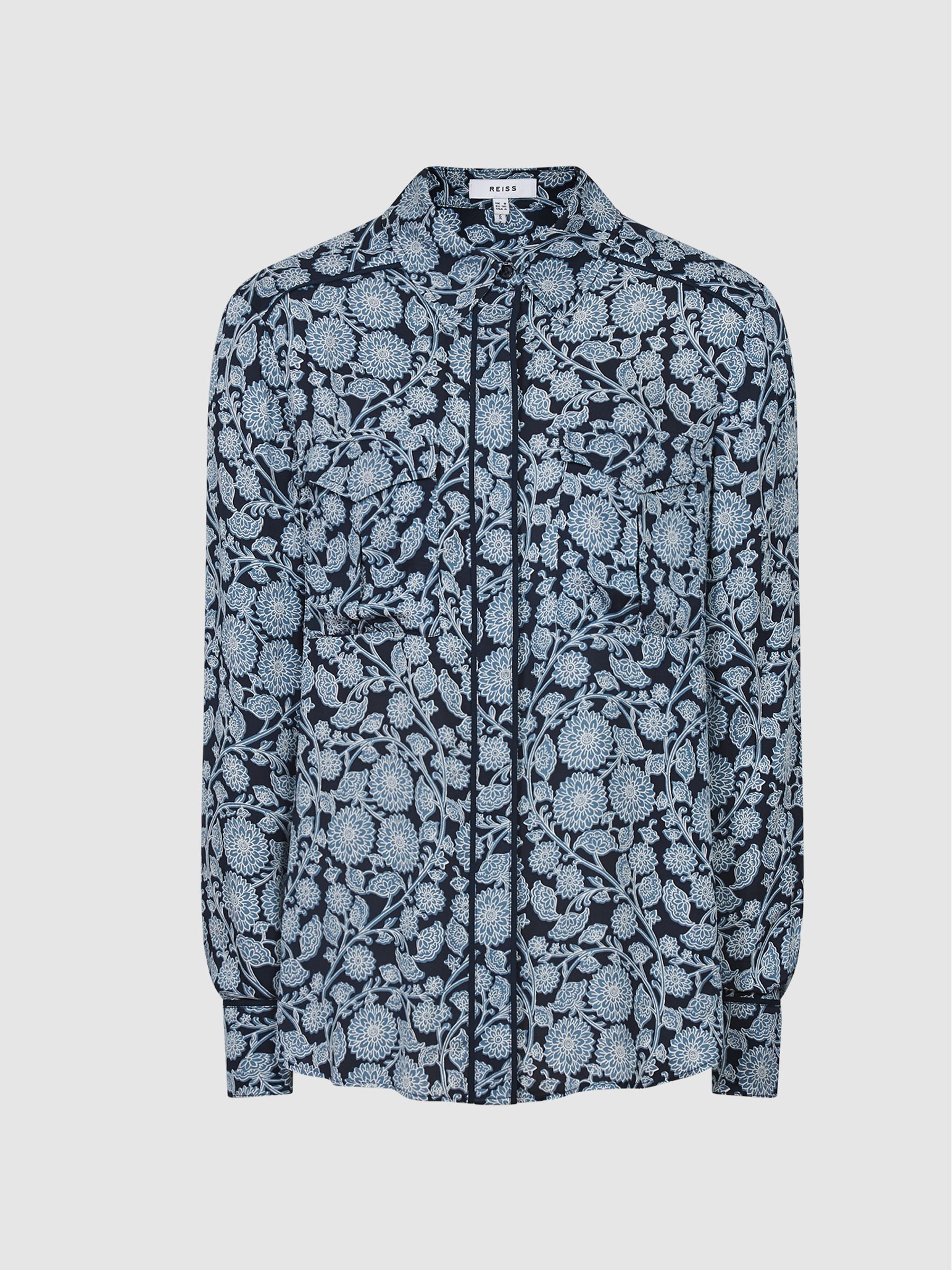 Floral Print Blouse in Blue - Image 2 of 6