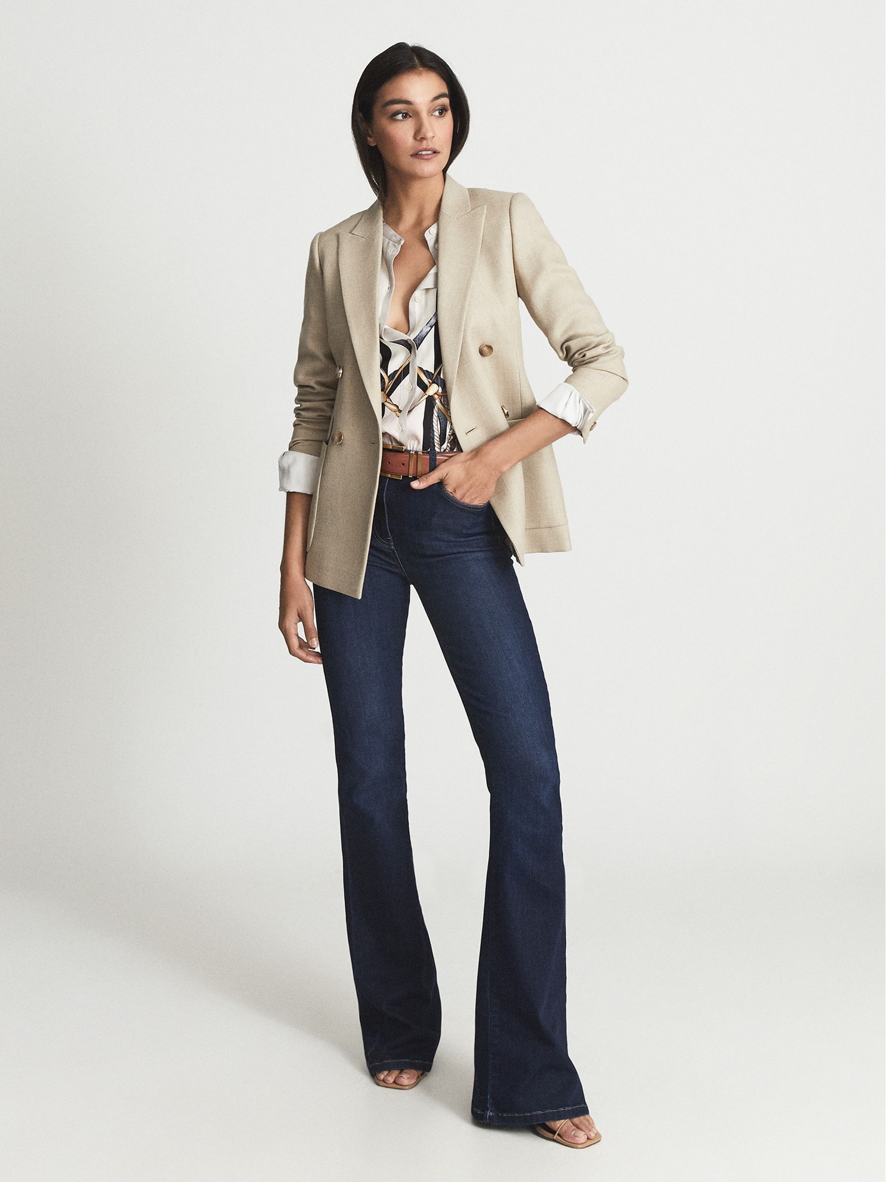 Printed Twill Shirt in Pink - Image 1 of 5