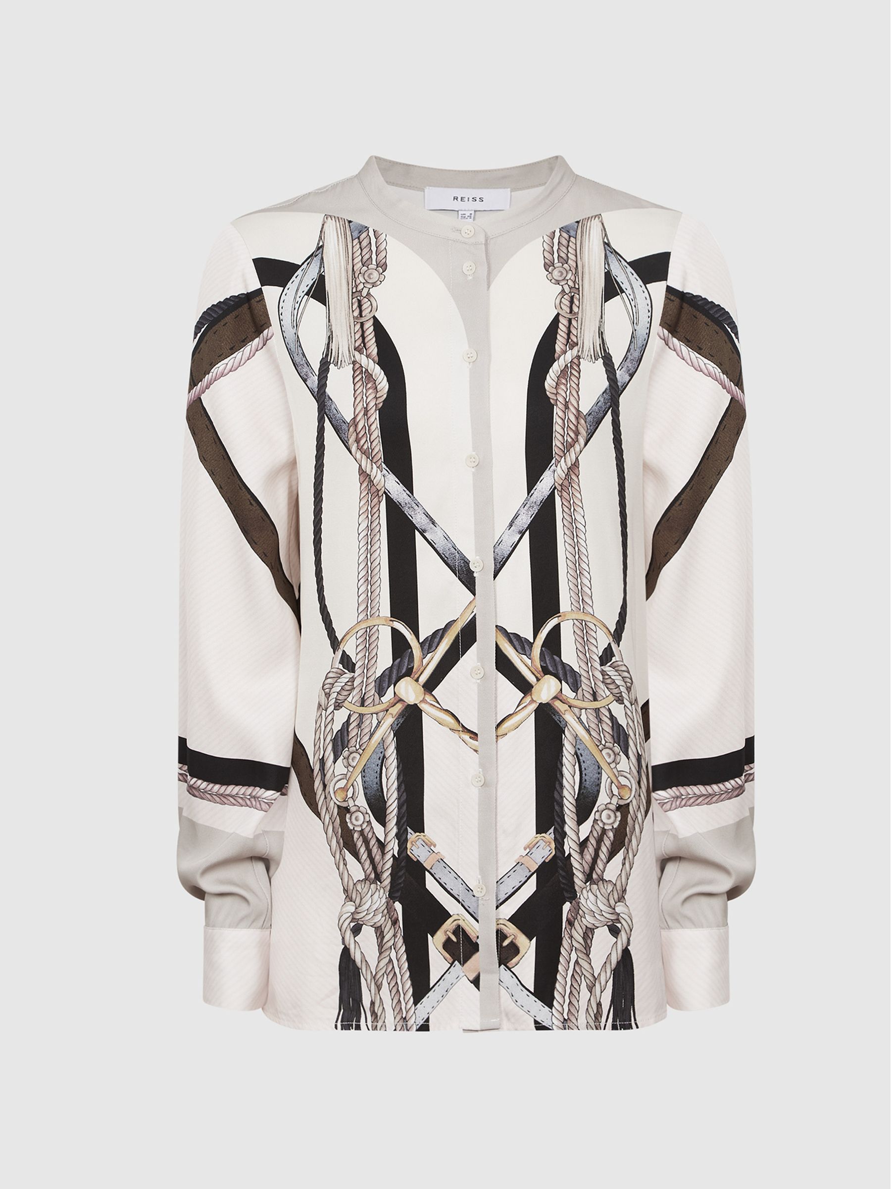 Printed Twill Shirt in Pink - Image 2 of 5